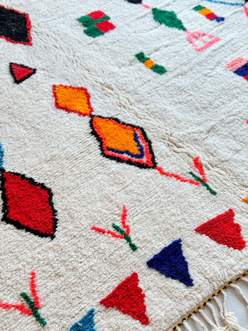 Colorful Berber rug 190 x 340 cm - n°830