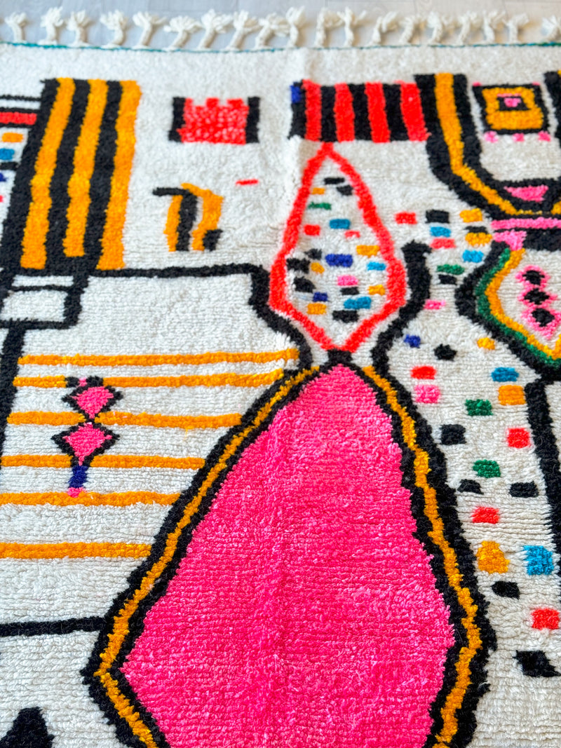 Colorful Berber rug 155 x 260 cm - n°852