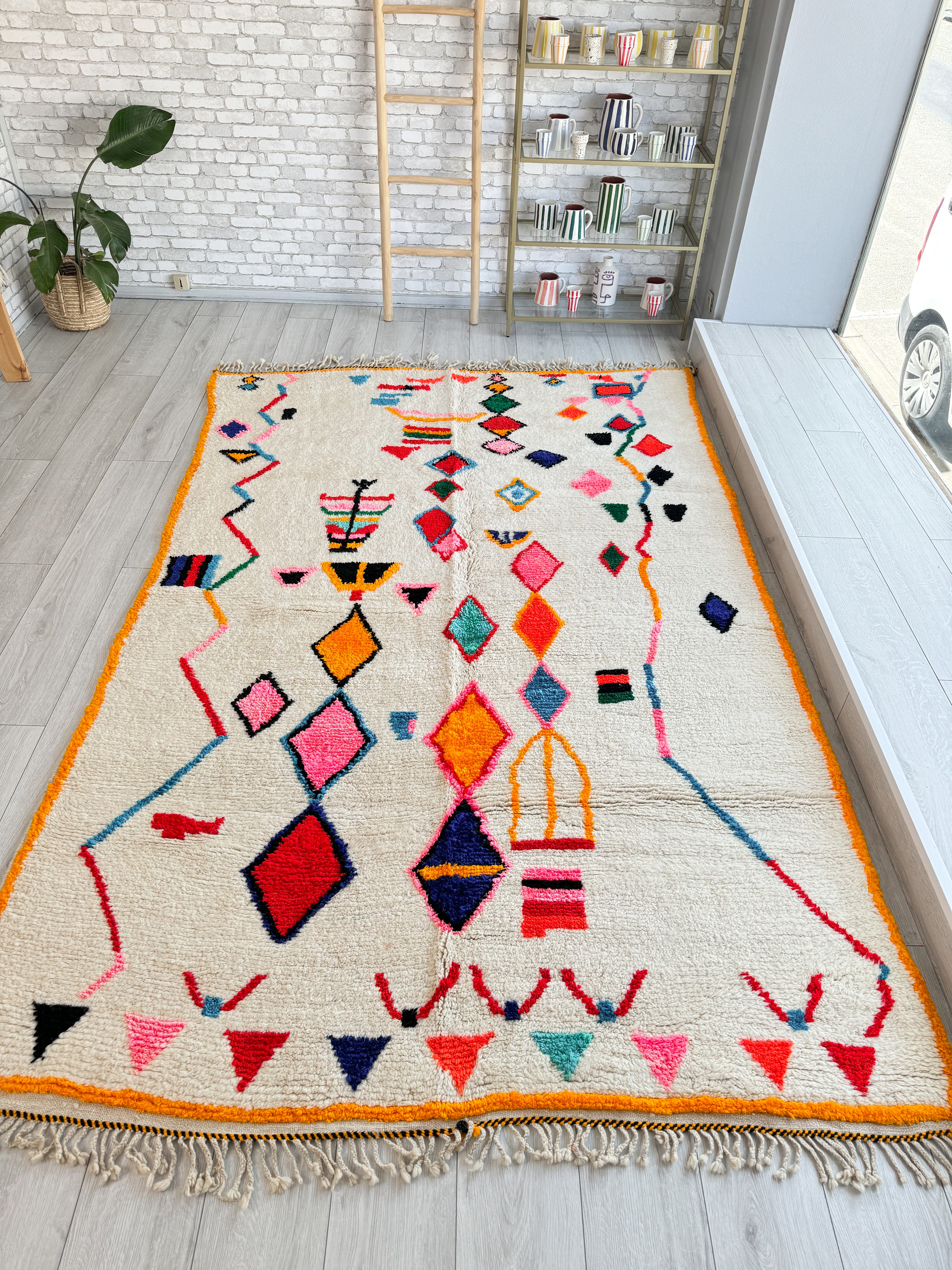 Colorful Berber Rug 190 x 317 cm / 6.2 x 10.4 ft - n°1399