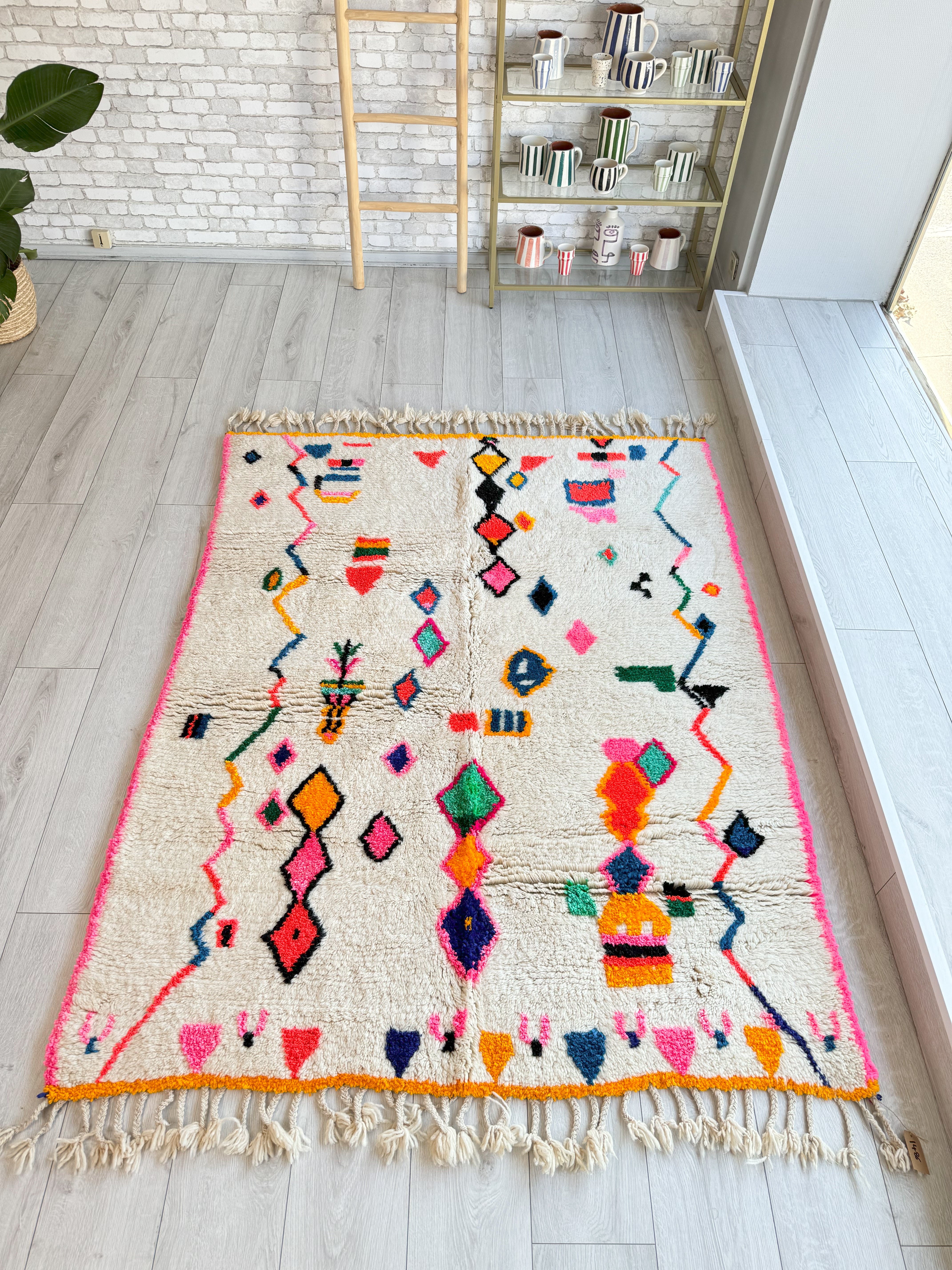 Colorful Berber Rug 155 x 214 cm / 5.1 x 7.0 ft - n°1486