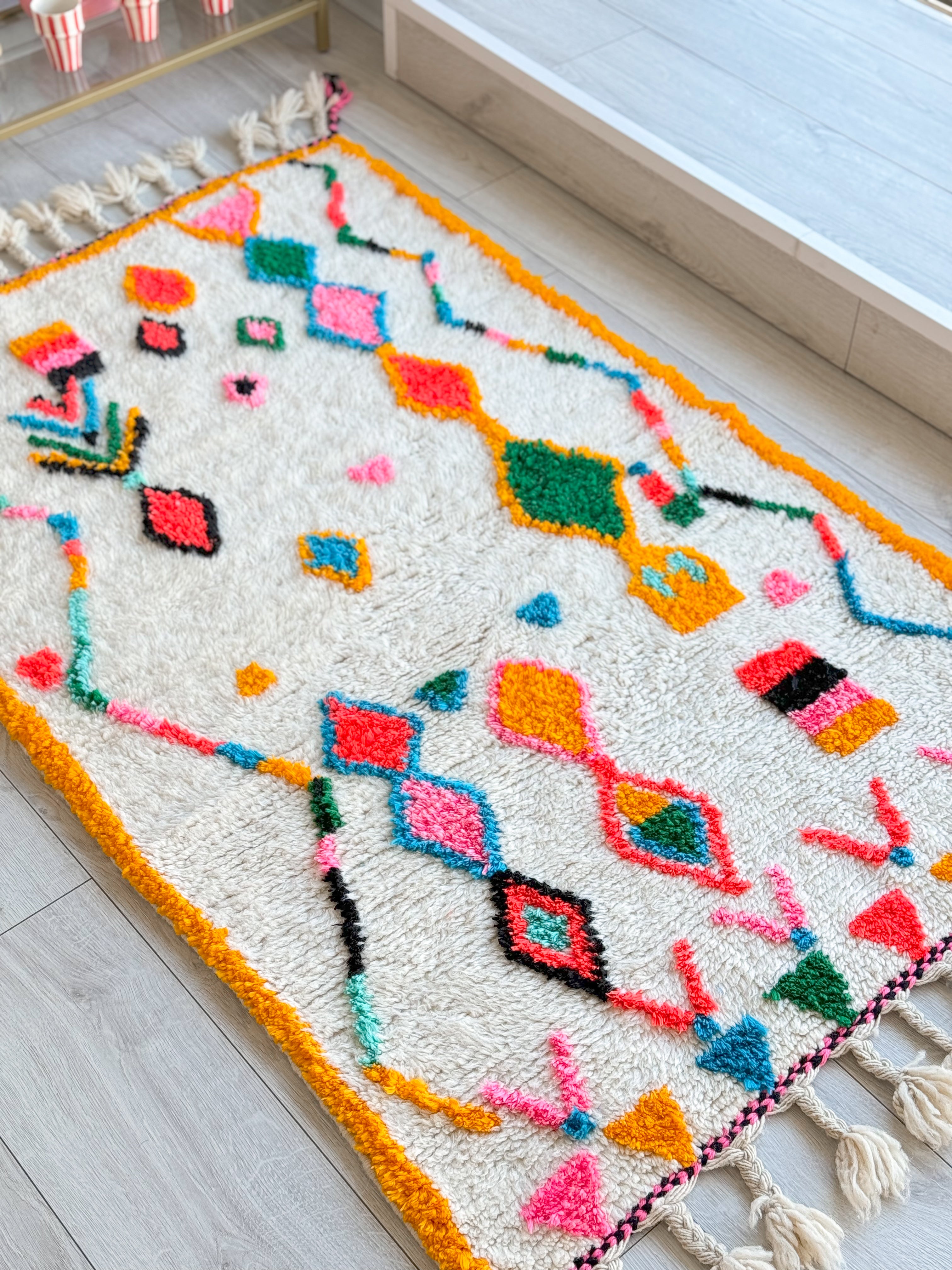 Colorful Berber rug 100 x 175 cm - n°859