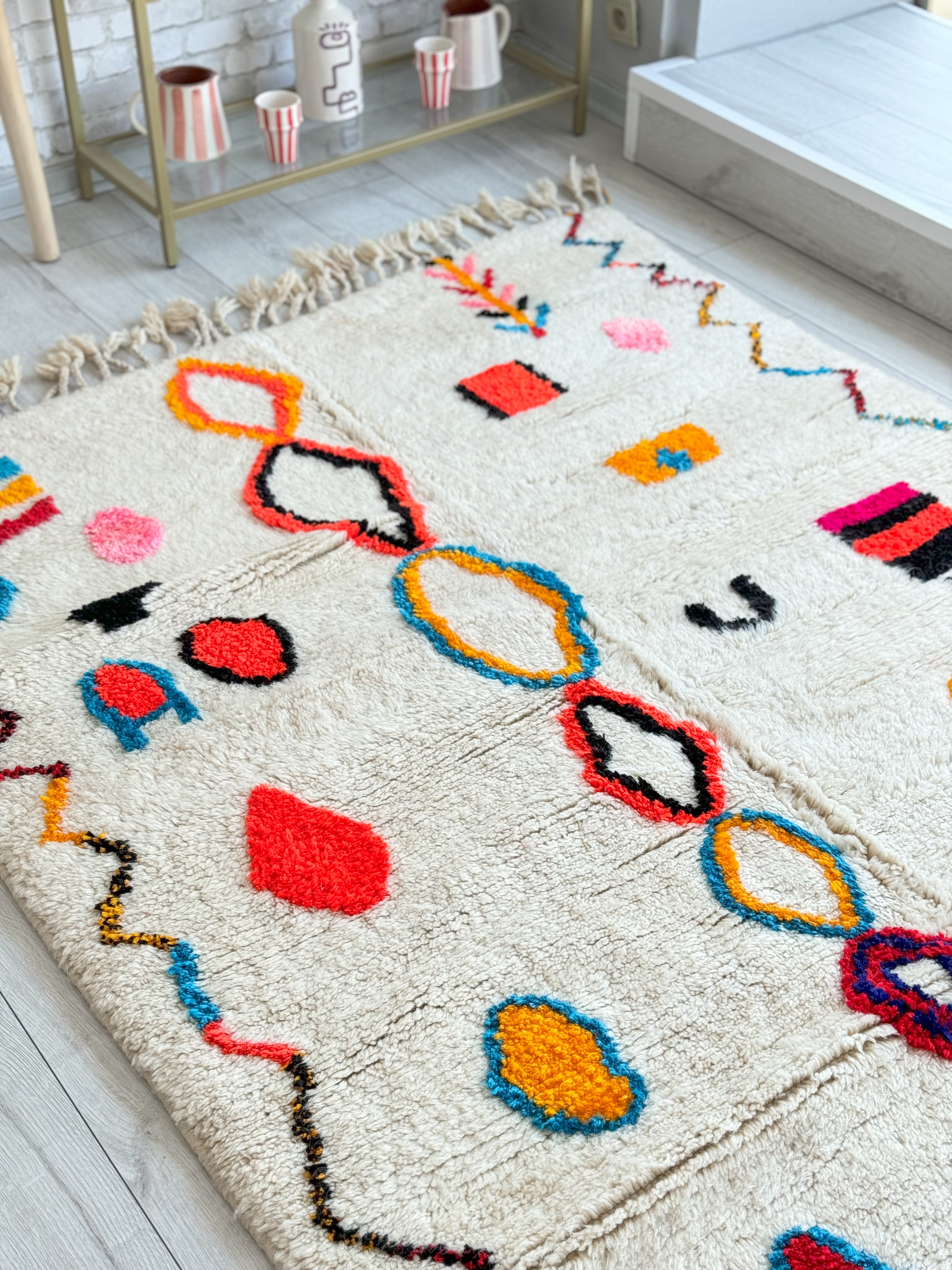 Colorful Berber rug 140 x 280 cm - n°1116