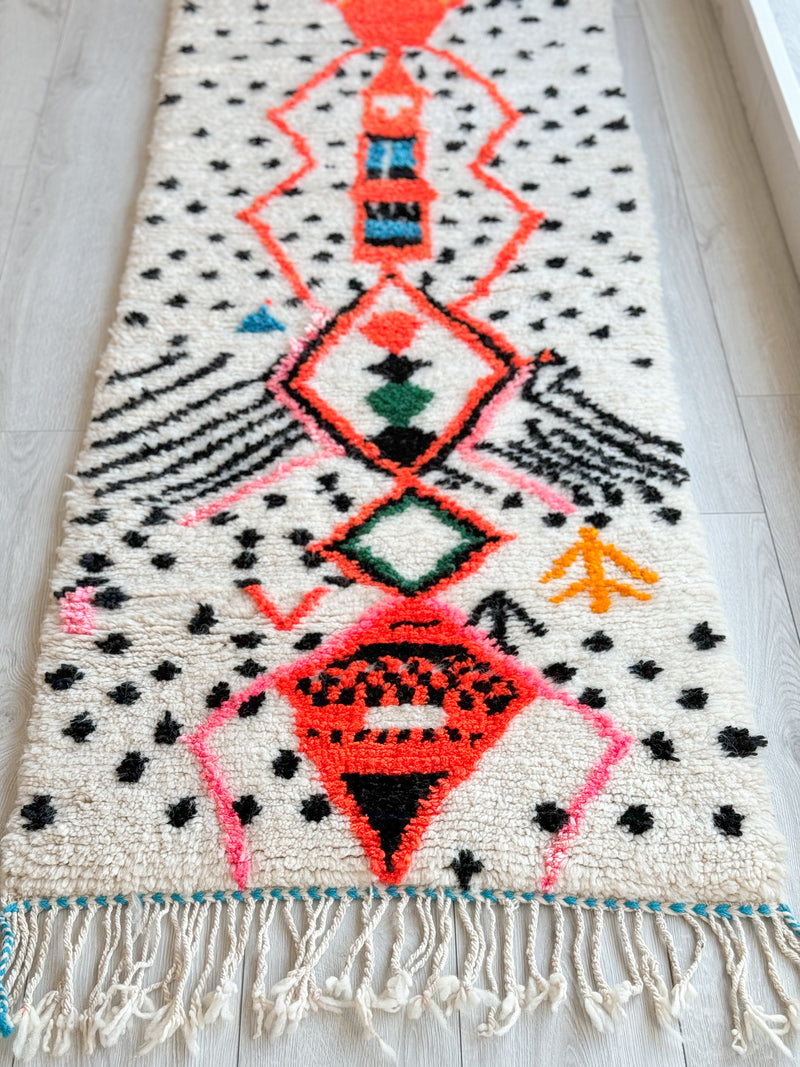 Colorful Berber hallway rug 83 x 230 cm - n°812