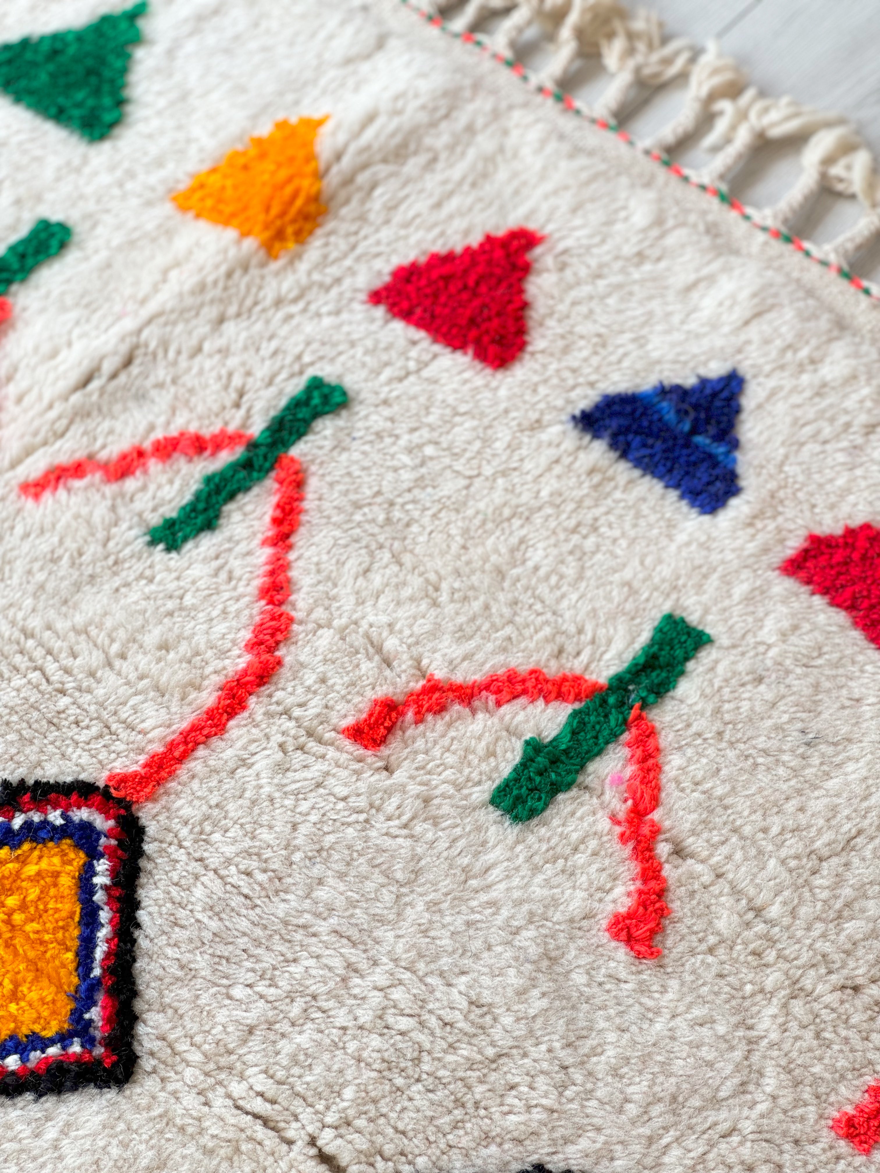 Colorful Berber carpet - n°1429