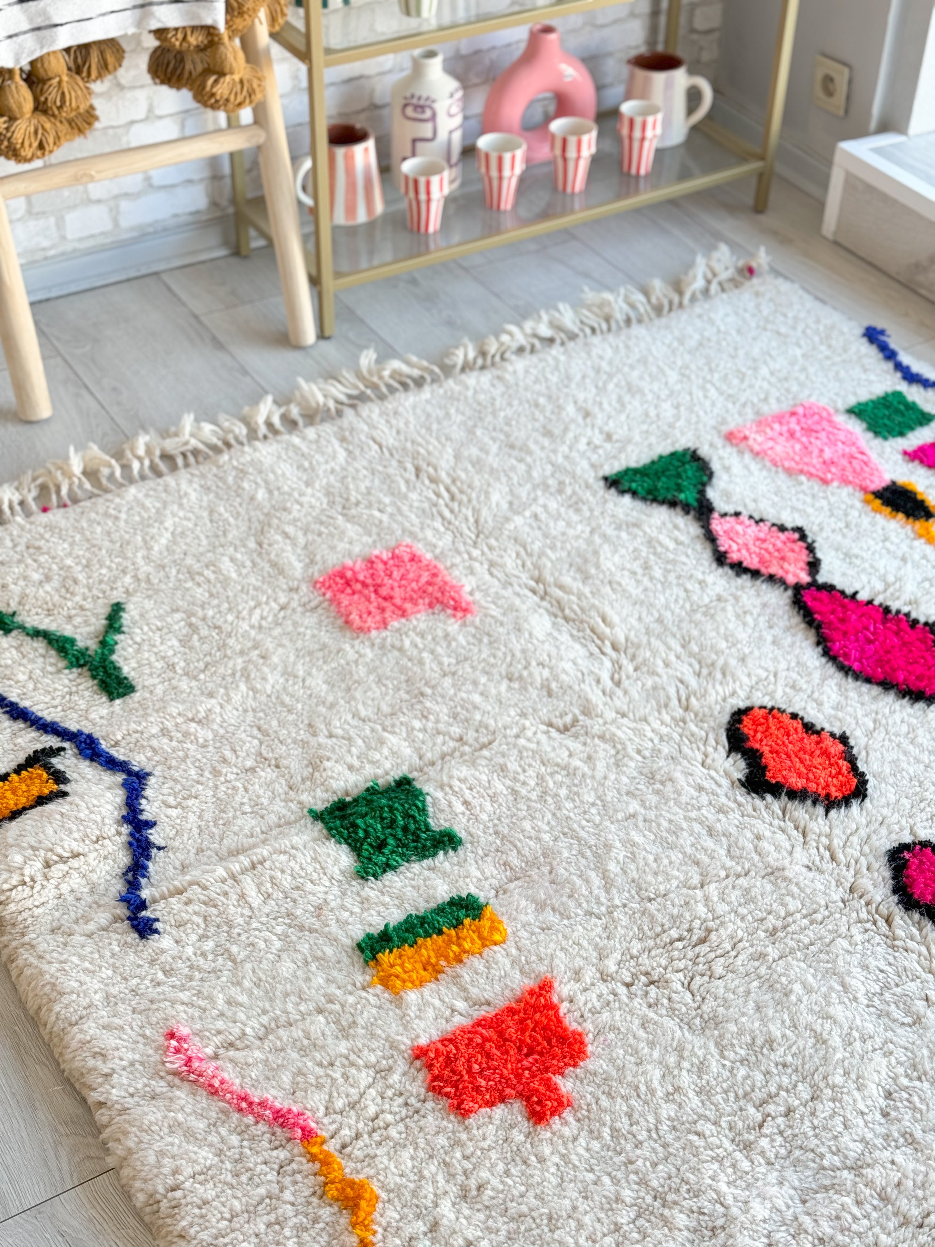 Colorful Berber rug 155 x 257 cm - n°838