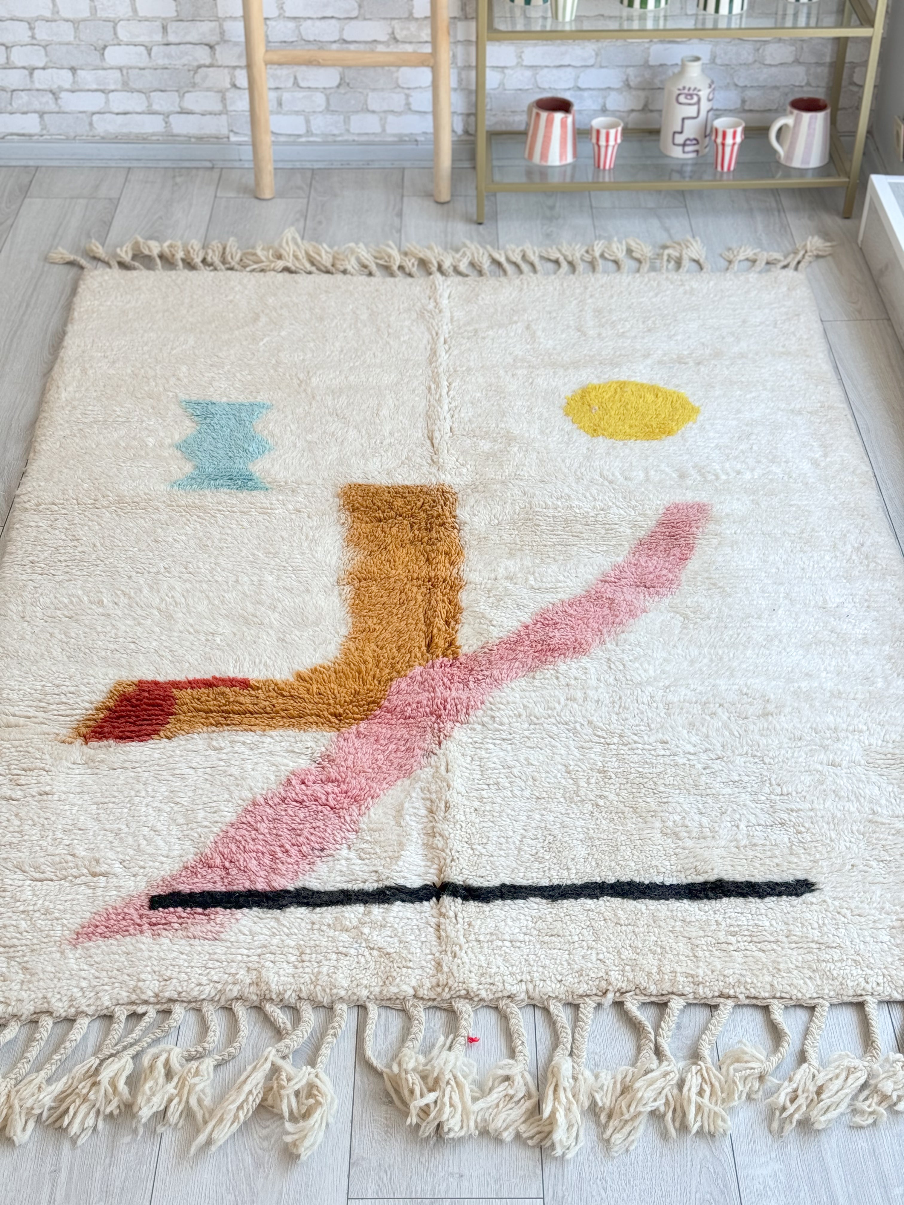 Tapis berbère coloré 148 x 205 cm - n°1191