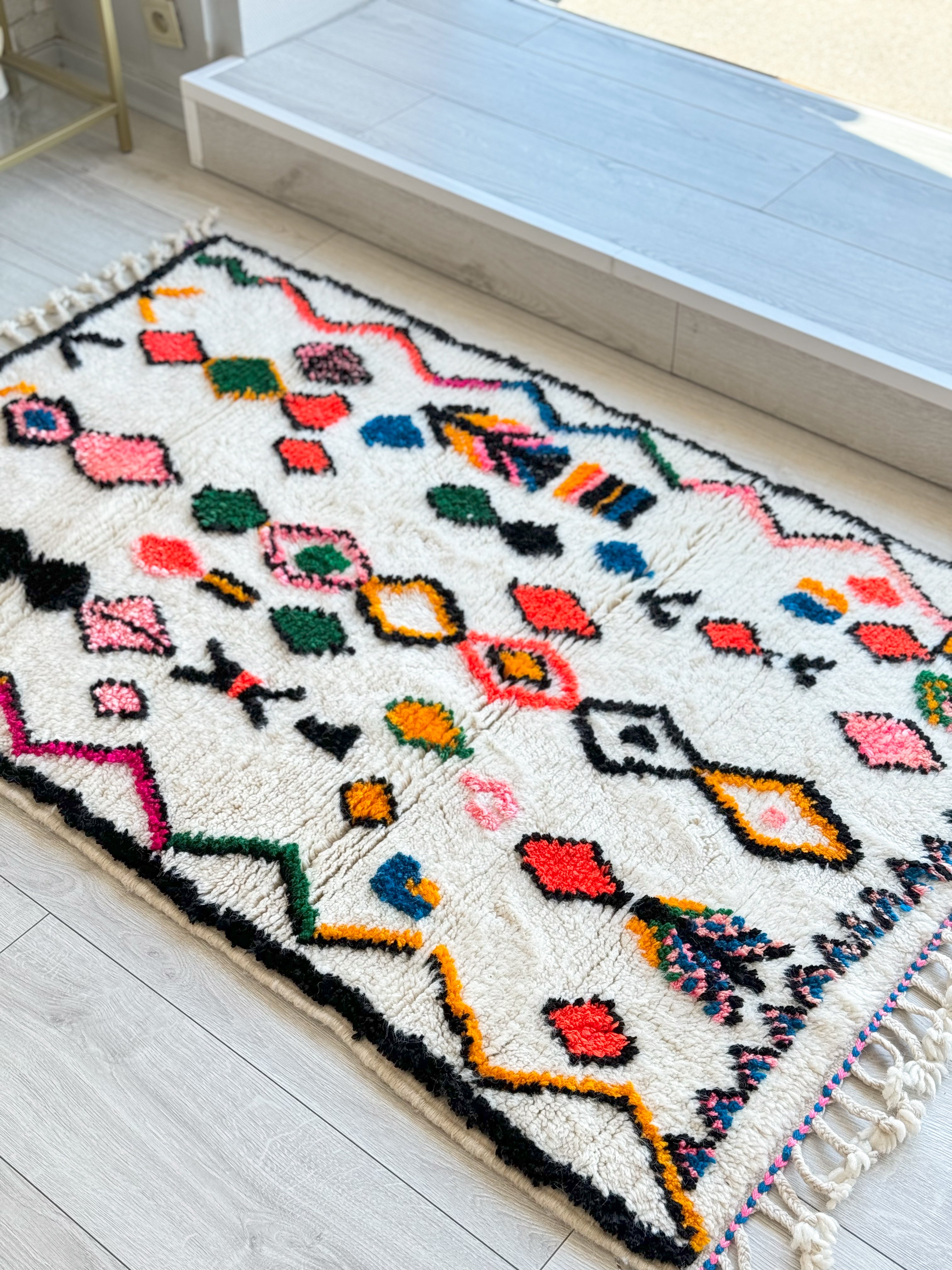 Colorful Berber rug 100 x 170 cm - n°1011