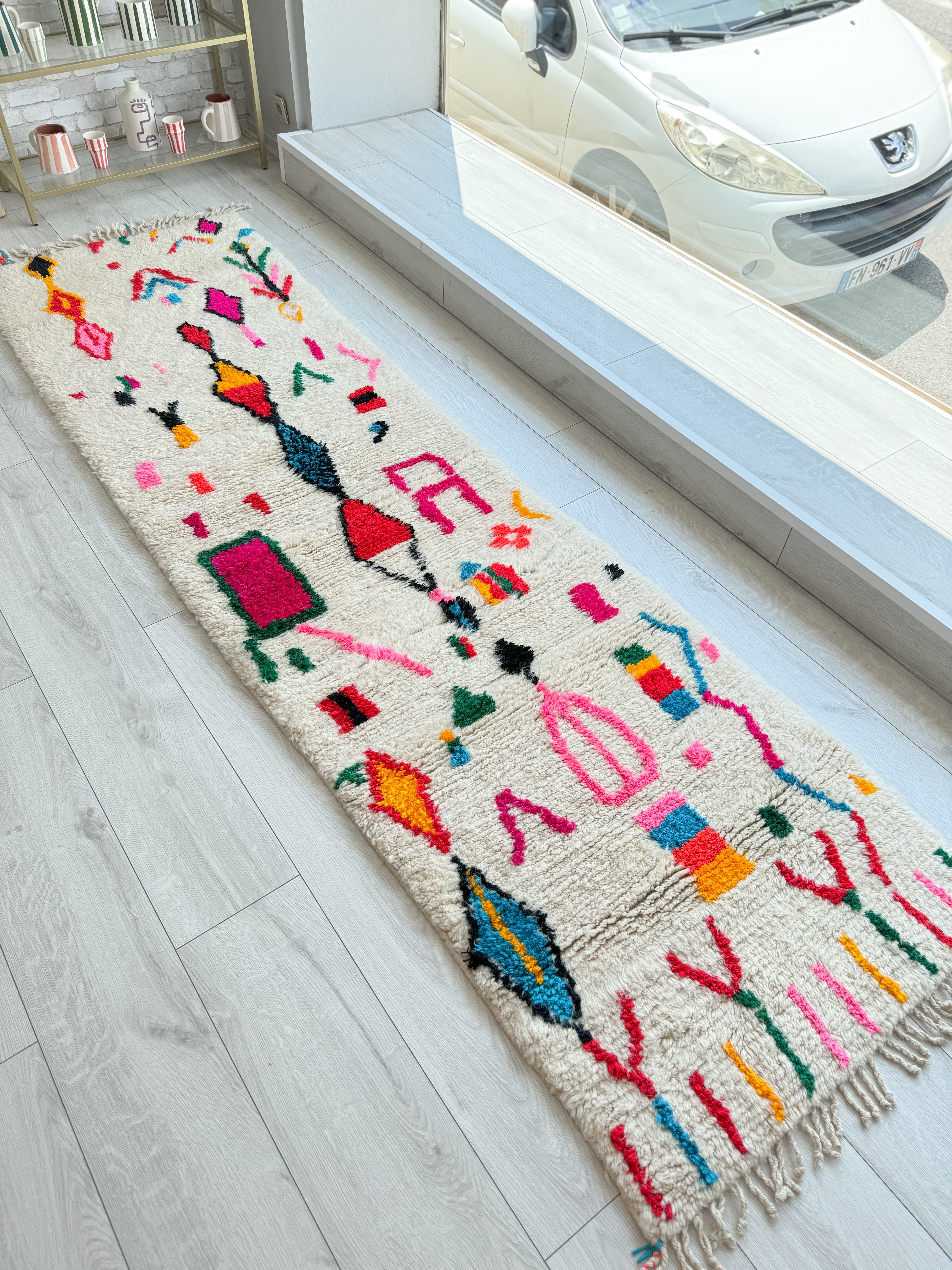 Colorful Moroccan Hallway Rug 83 x 300 cm / 2.7 x 9.8 ft - n°1192