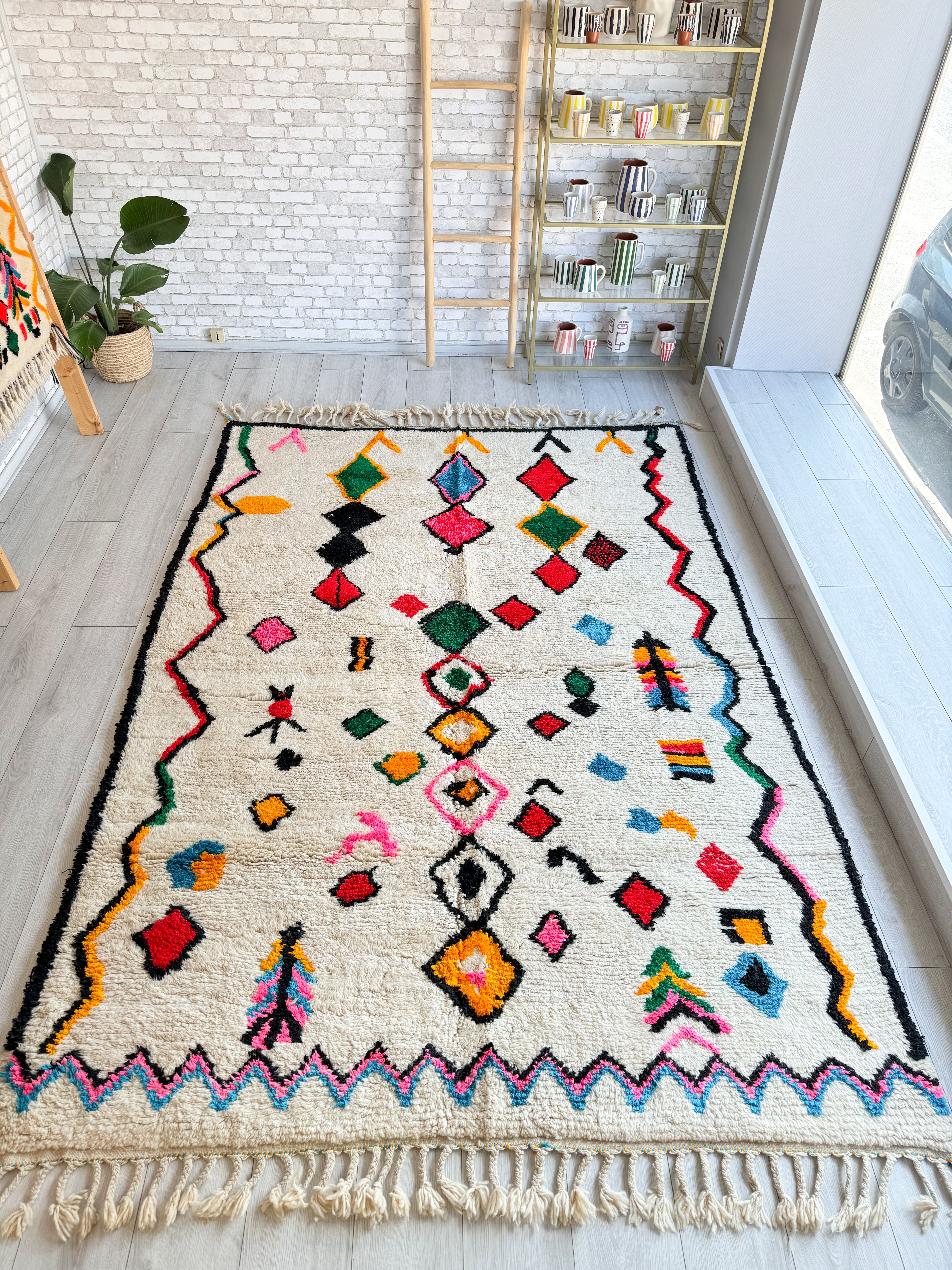 Colorful Moroccan Rug 204 x 320 cm / 6.7 x 10.5 ft - n°1221