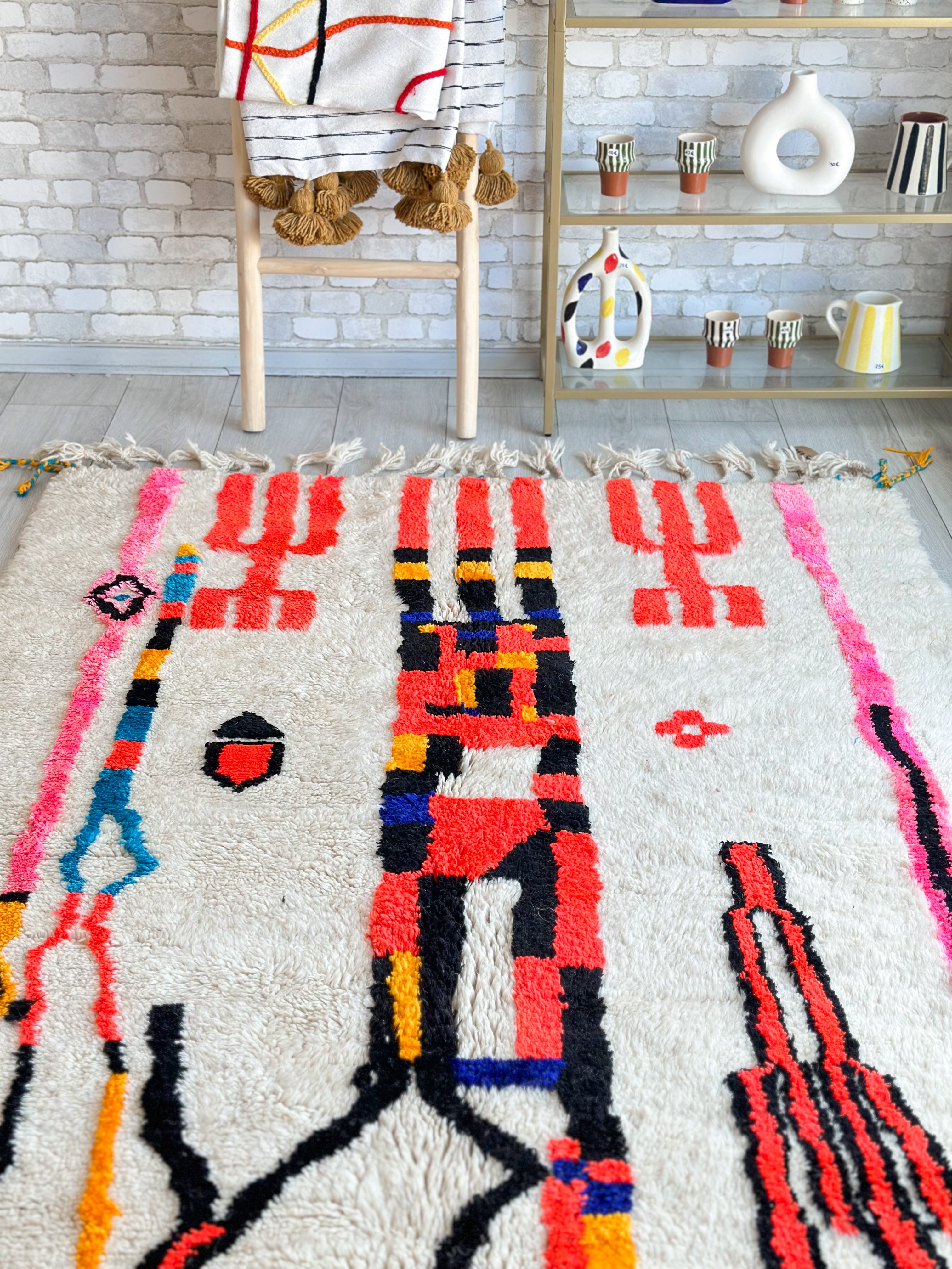 Colorful Berber rug 145 x 260 cm - n°736