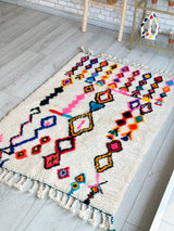 Colorful Berber rug 100 x 155 cm - n°715