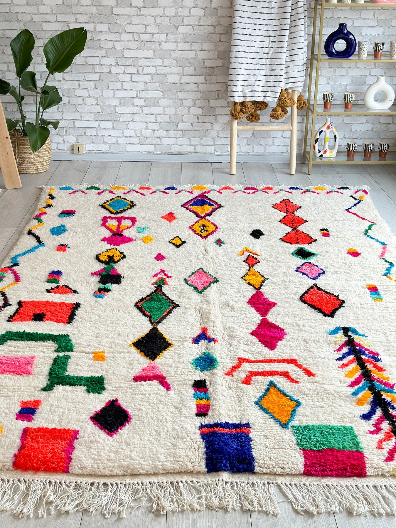 Tapis berbère coloré - n°593