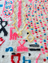 Colorful Berber rug 143 x 230 cm - n°728