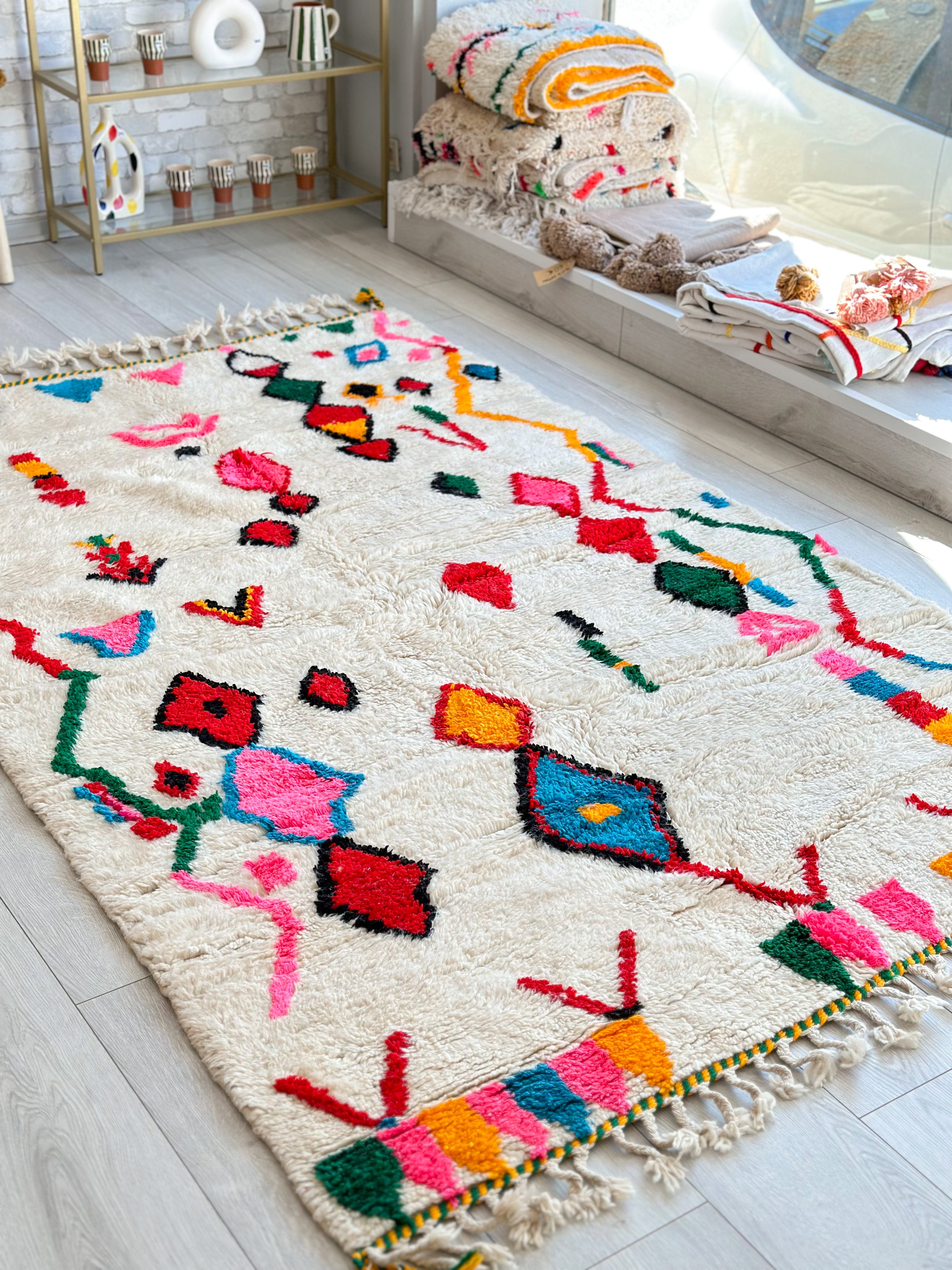 Colorful Berber carpet - n°623 