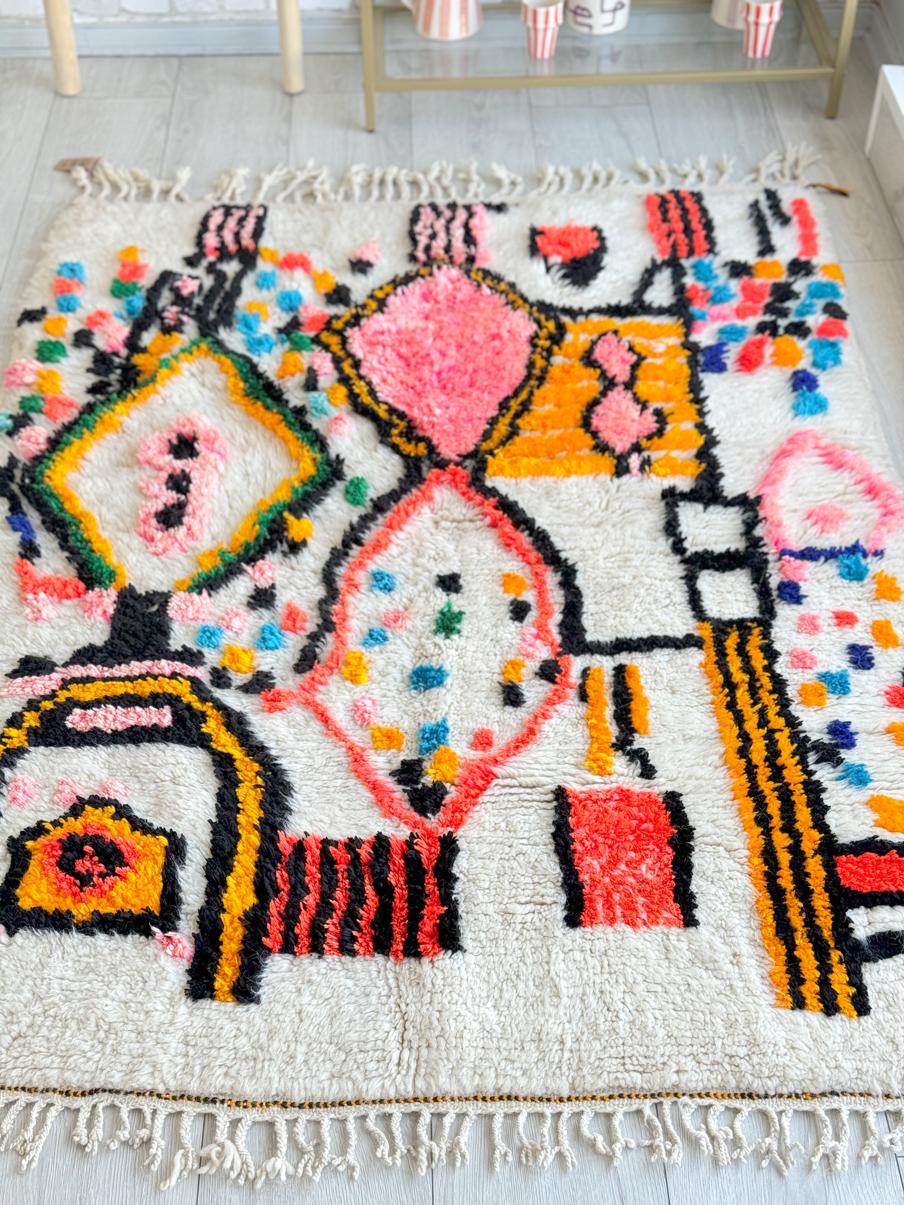 Colorful Berber rug 122 x 180 cm - n°981