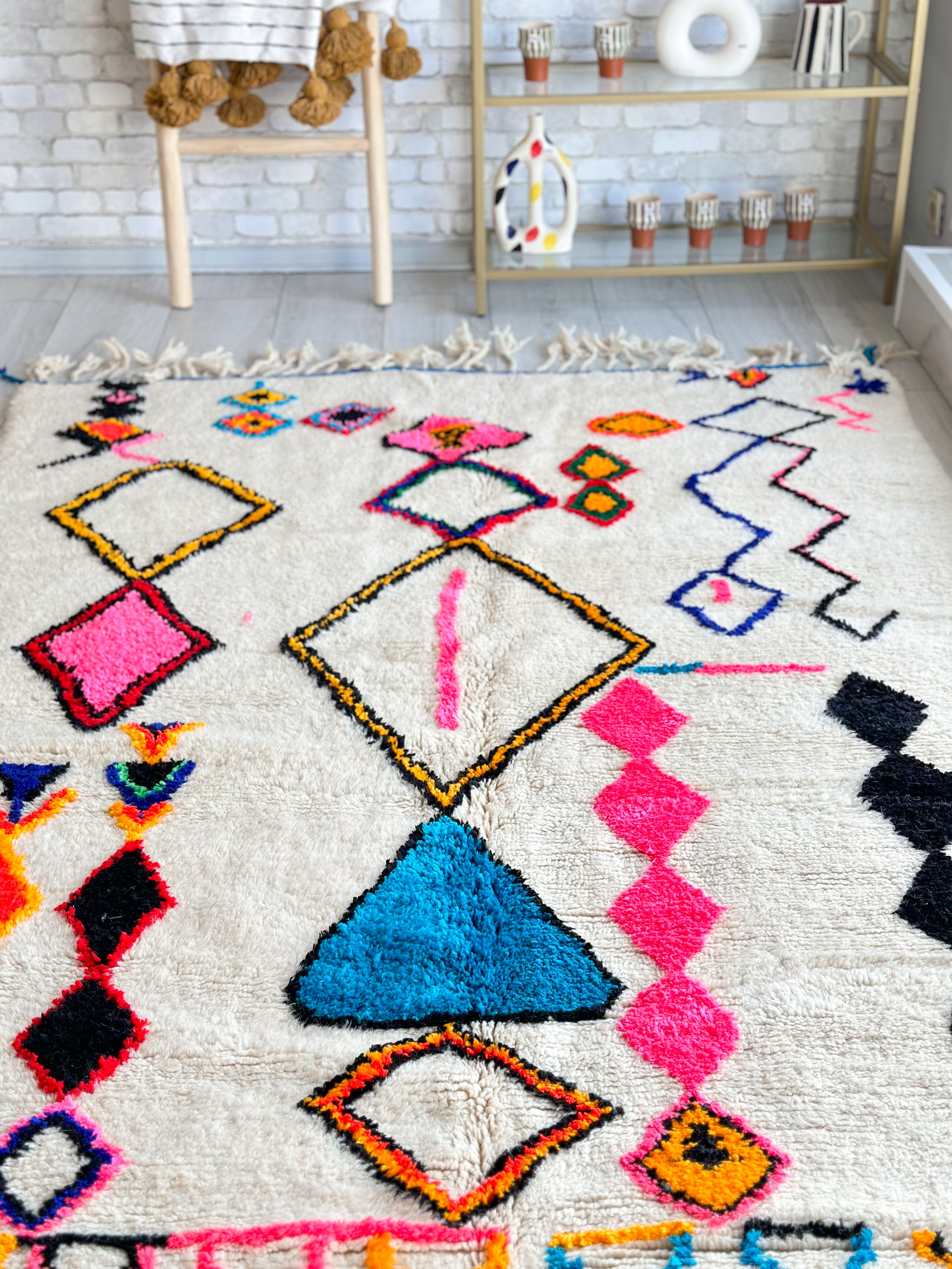 Colorful Berber carpet - n°739 