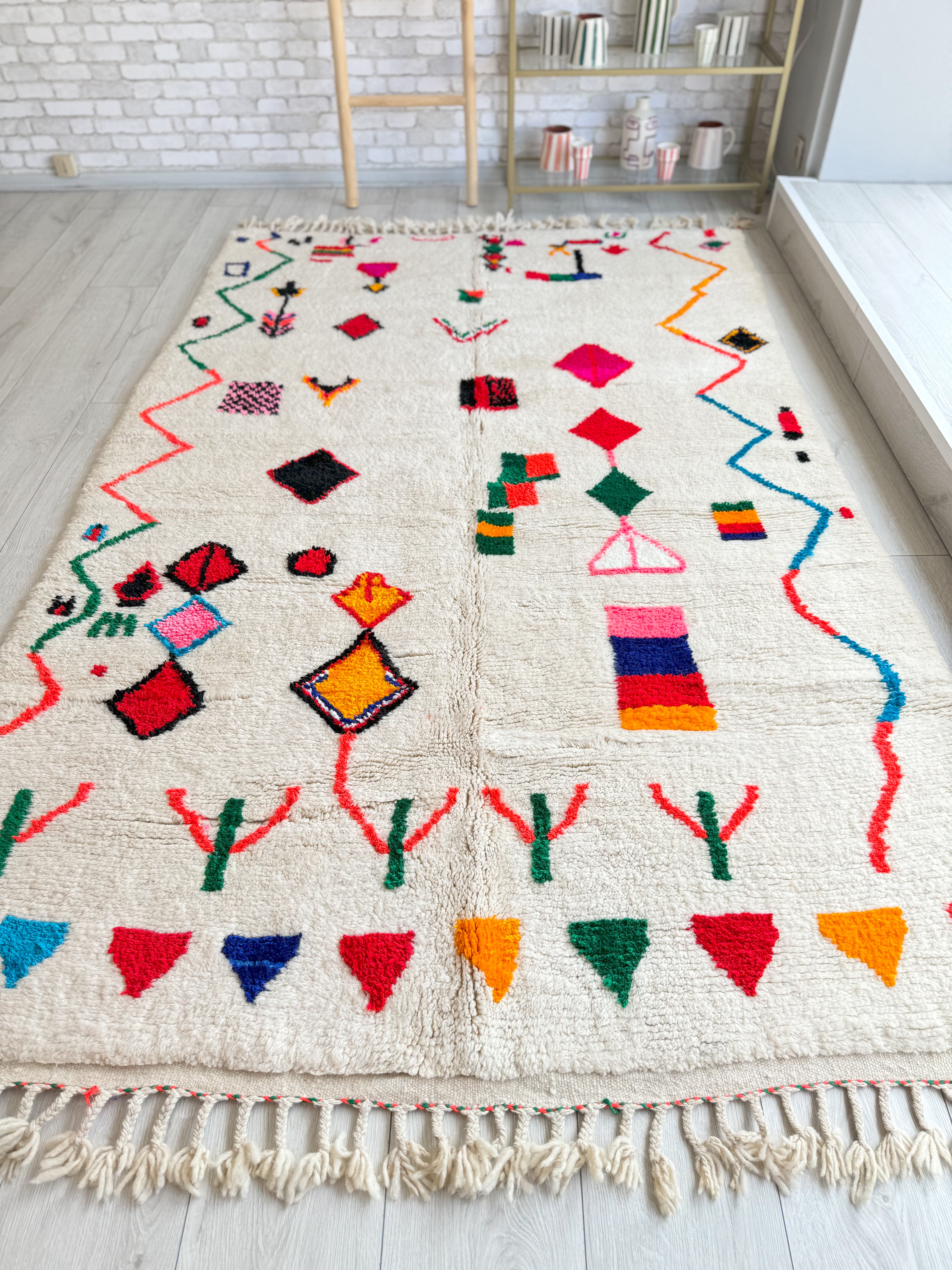 Colorful Berber carpet - n°1429