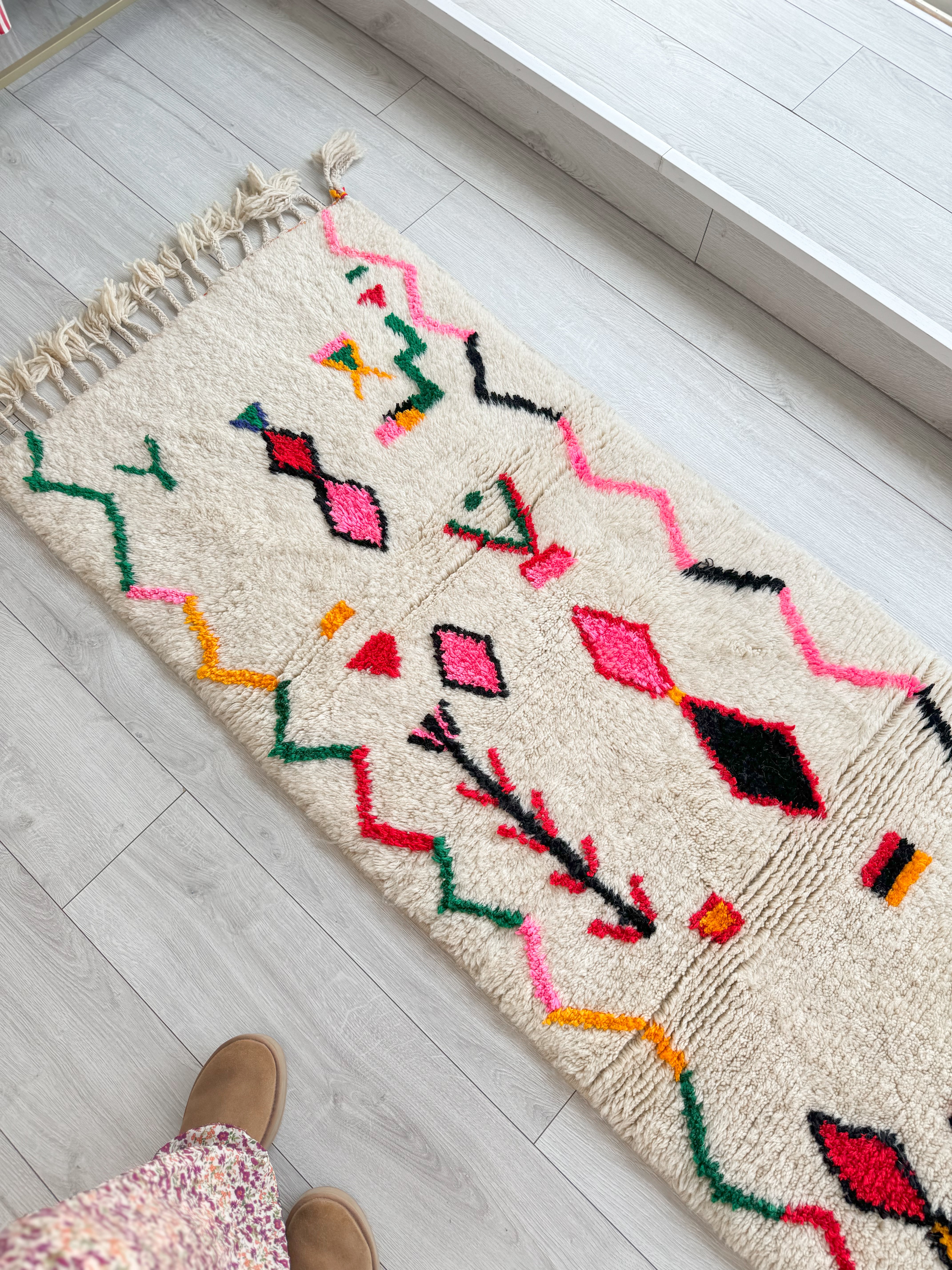 Colorful Moroccan Runner Rug 77 x 265 cm / 2.5 x 8.7 ft - n°1371