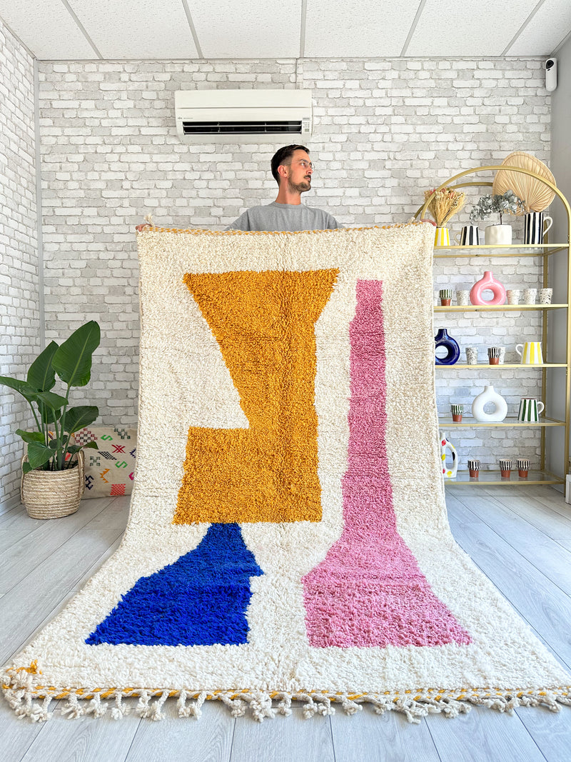Beni Ouarain SHAGGY carpet - 150 x 258 cm - n°387