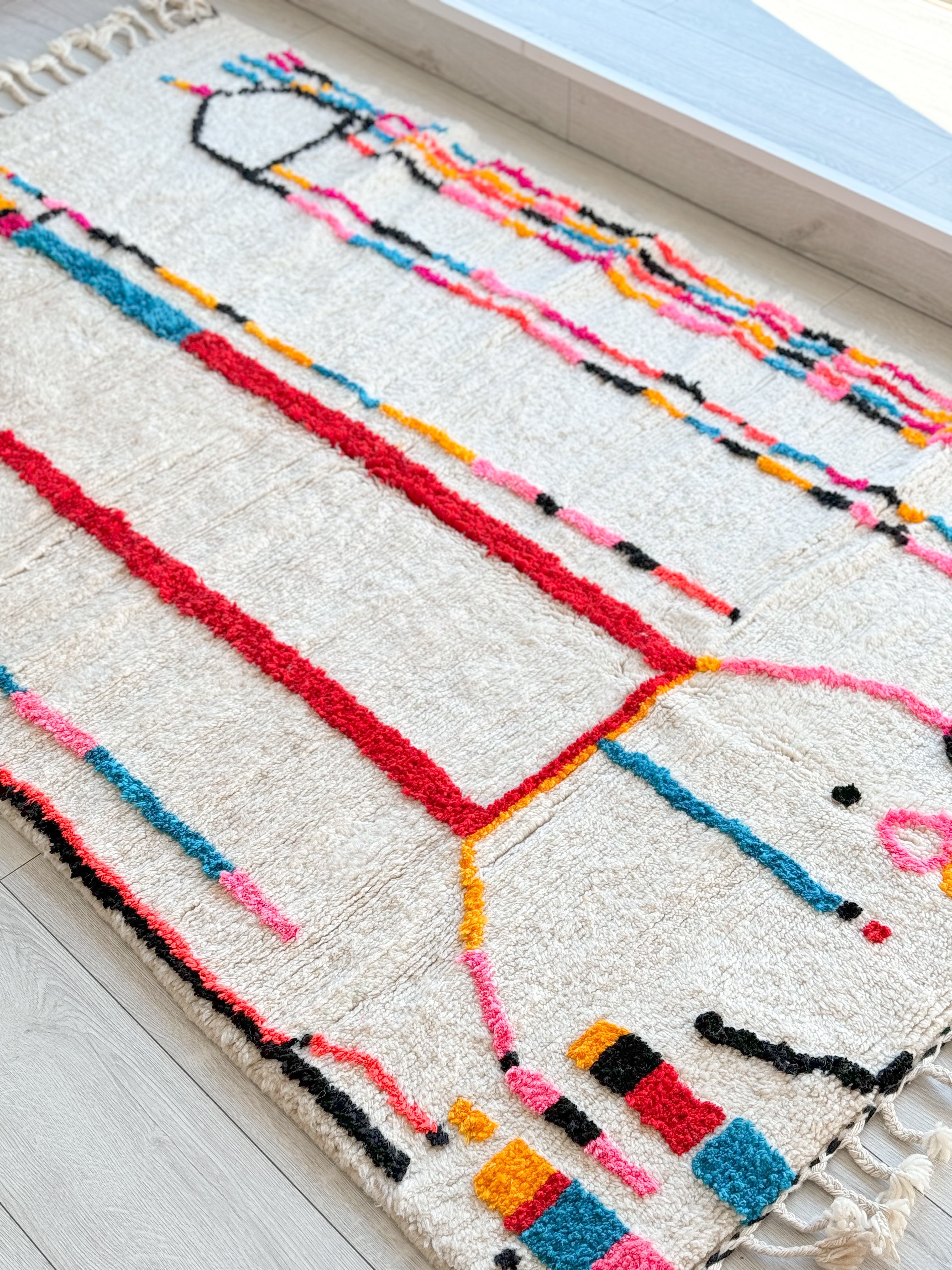 Colorful Berber rug 145 x 252 cm - n°858