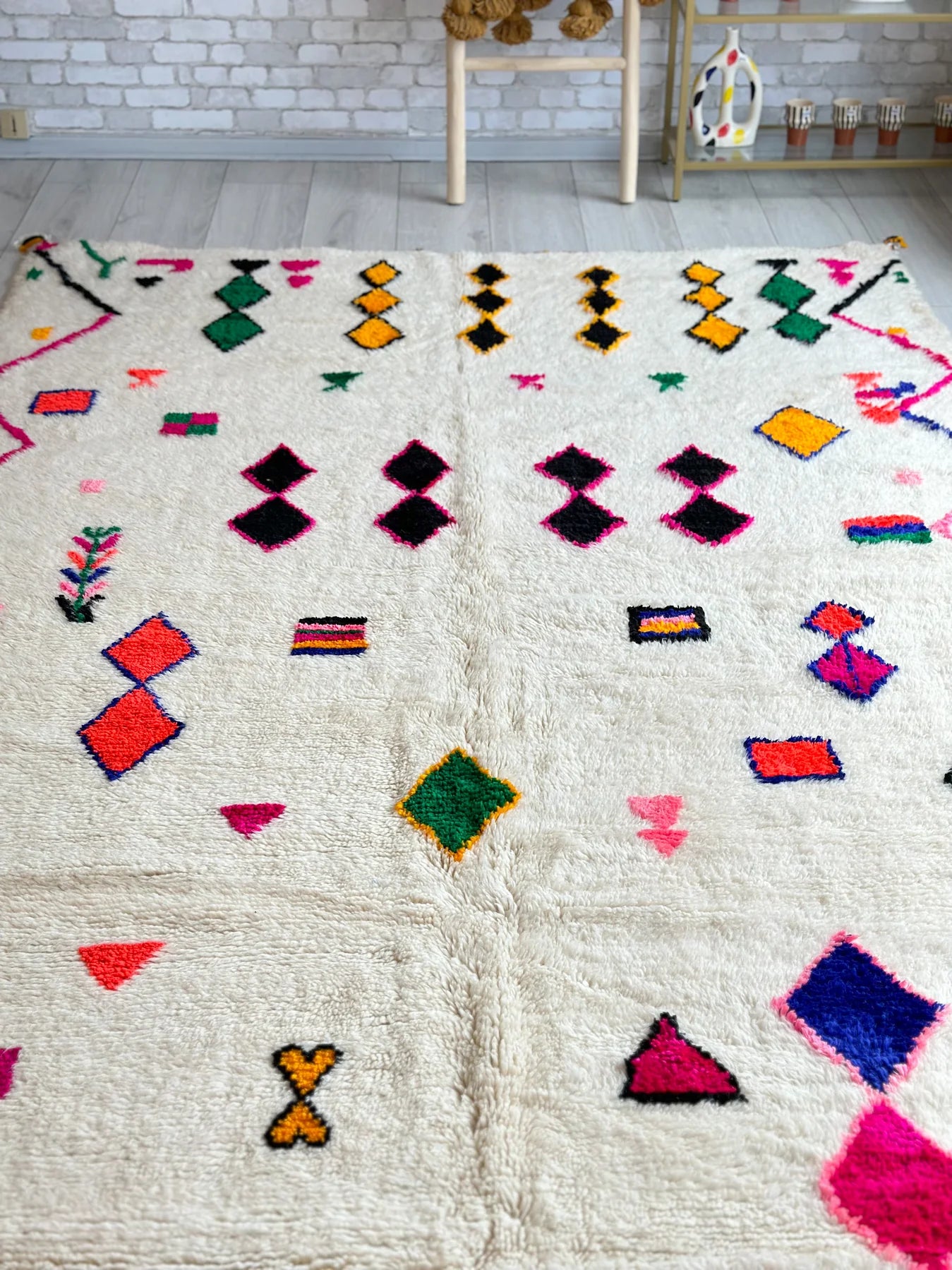 Colorful Berber carpet - n°700