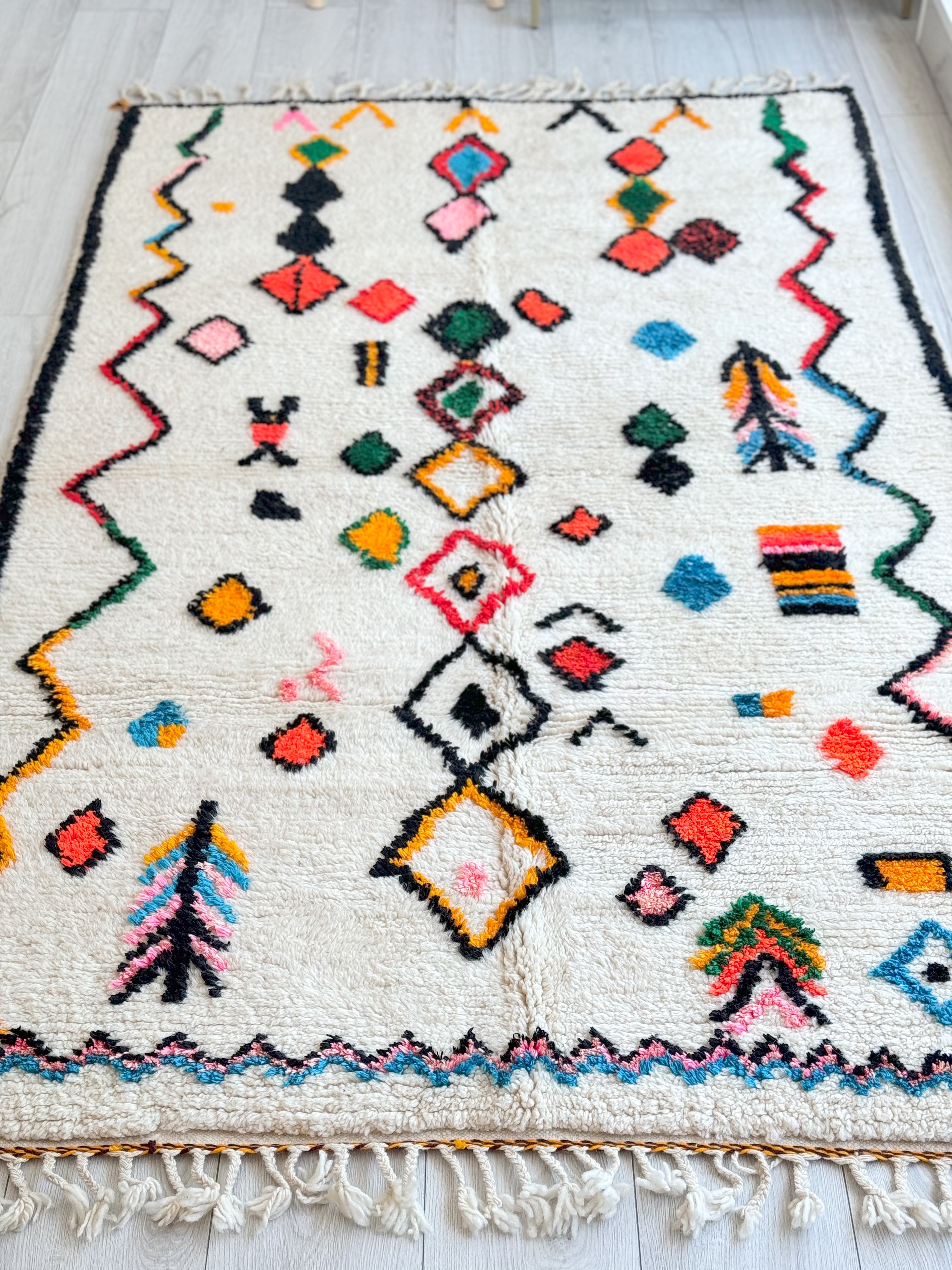 Tapis berbère coloré 149 x 254 cm - n°1201