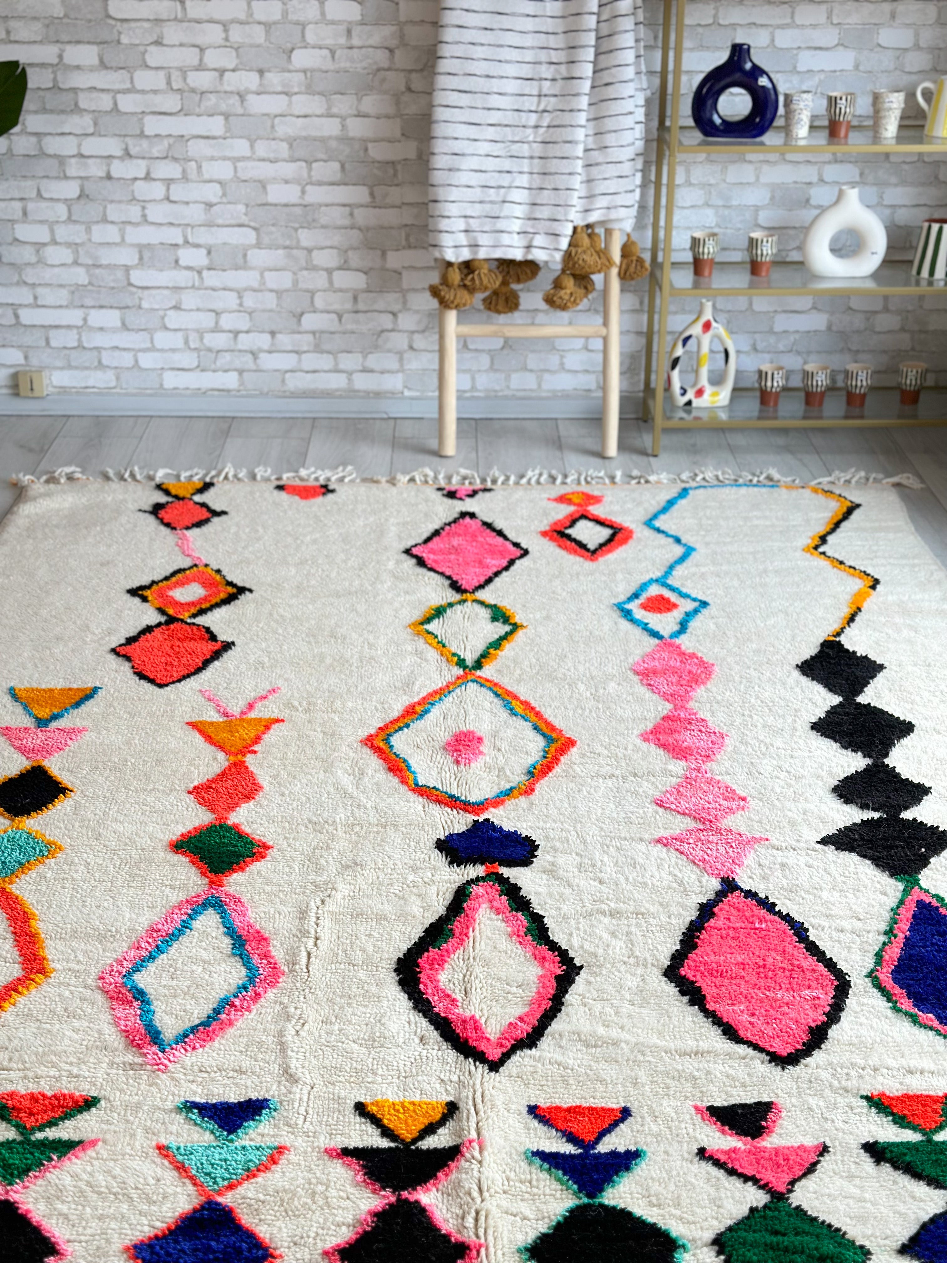 Colorful Berber rug 199 x 320 cm - n°603