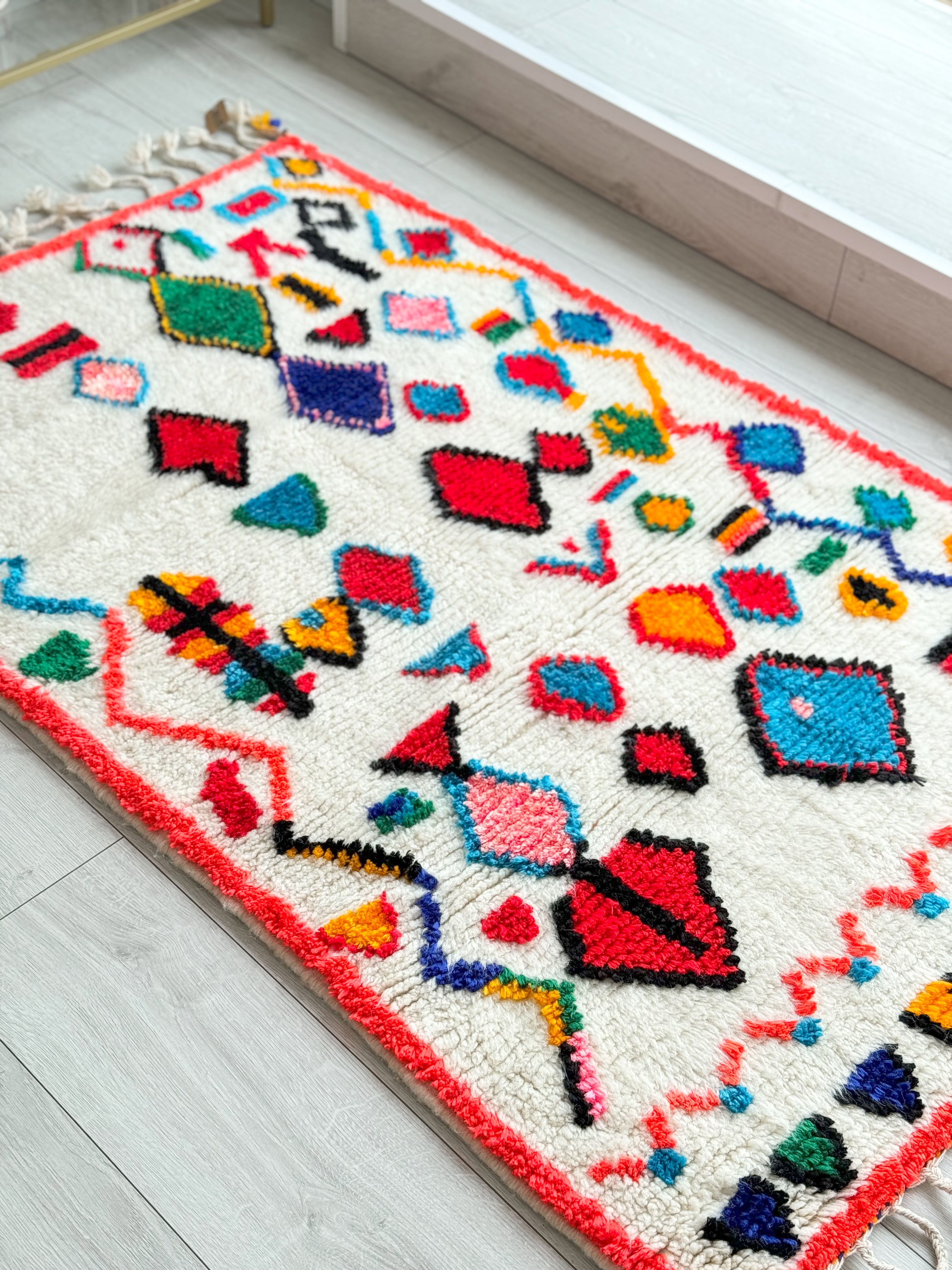 Colorful Berber rug 100 x 175 cm - n°976