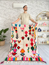 Colorful Berber rug 100 x 165 cm - n°716