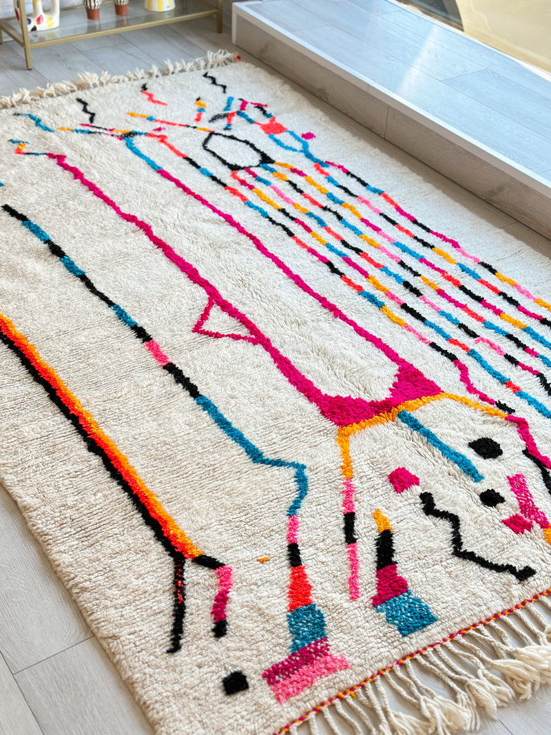 Colorful Berber rug 159 x 253 cm - n°738