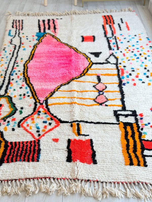 Colorful Berber rug 158 x 253 cm - n°1078