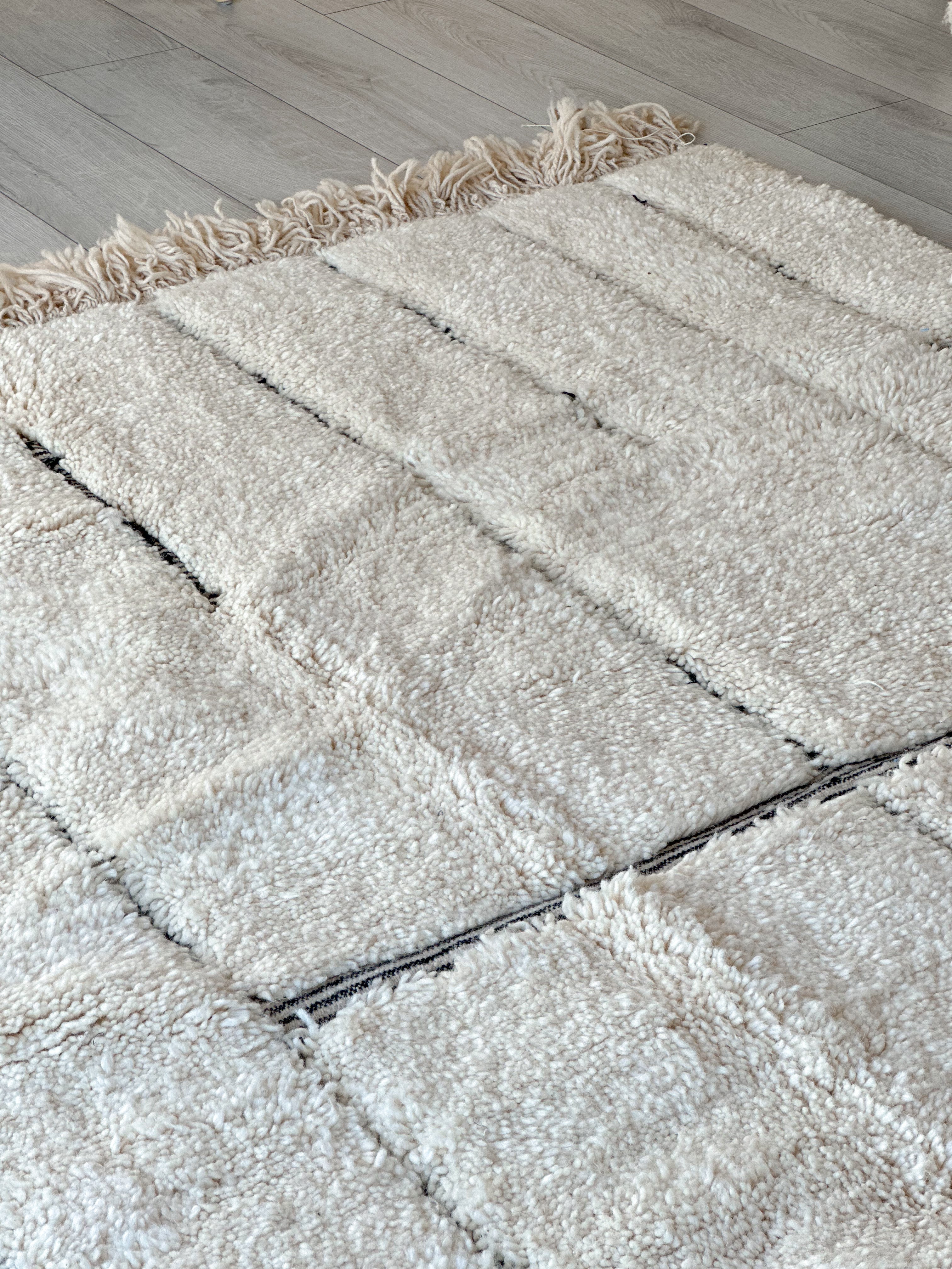 Beni Ouarain shaggy rug - 210 x 306 cm - n°750