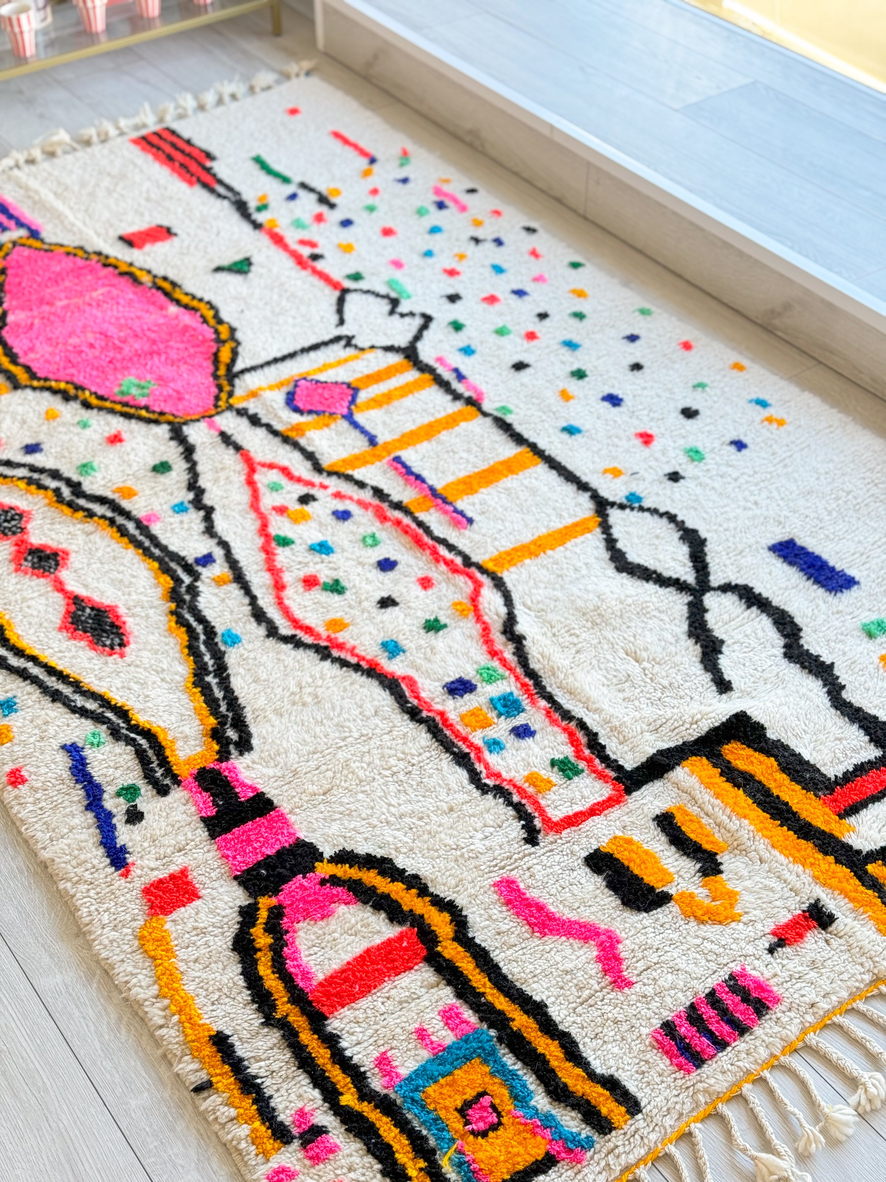 Colorful Berber rug 144 x 255 cm - n°861