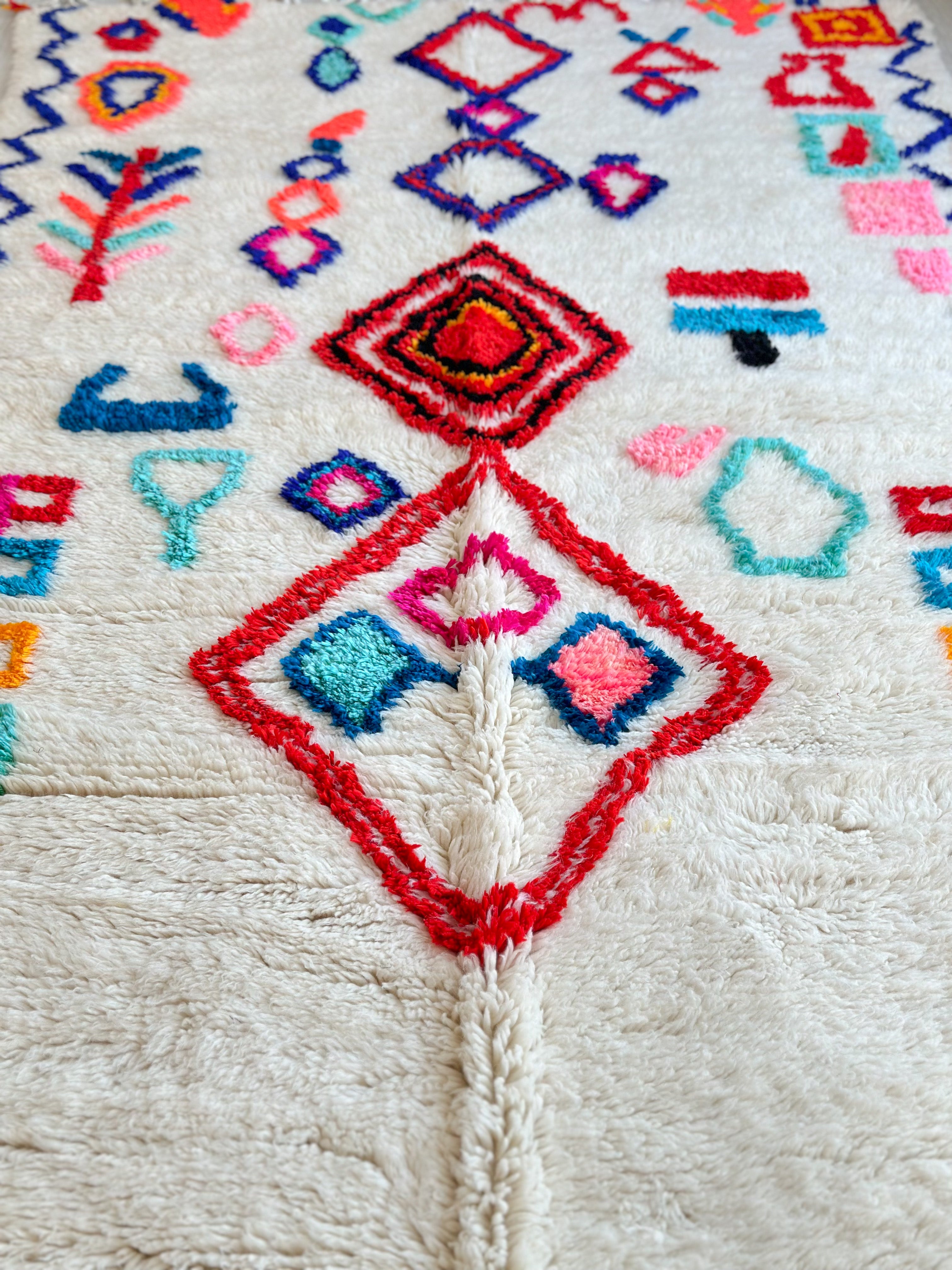 Colorful Berber rug 145 x 278 cm - n°591