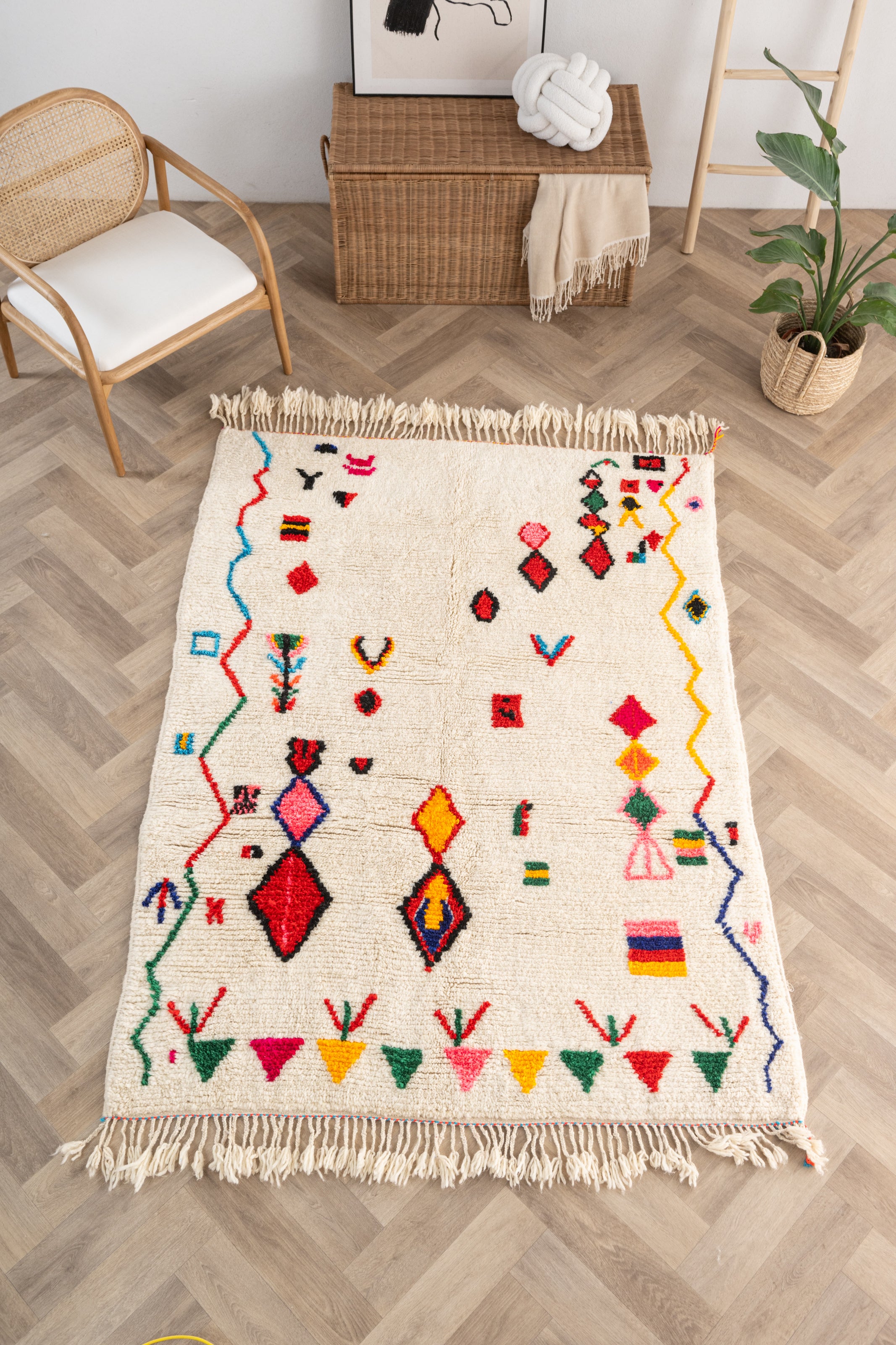 Colorful Berber rug 149 x 219 cm - n°1614