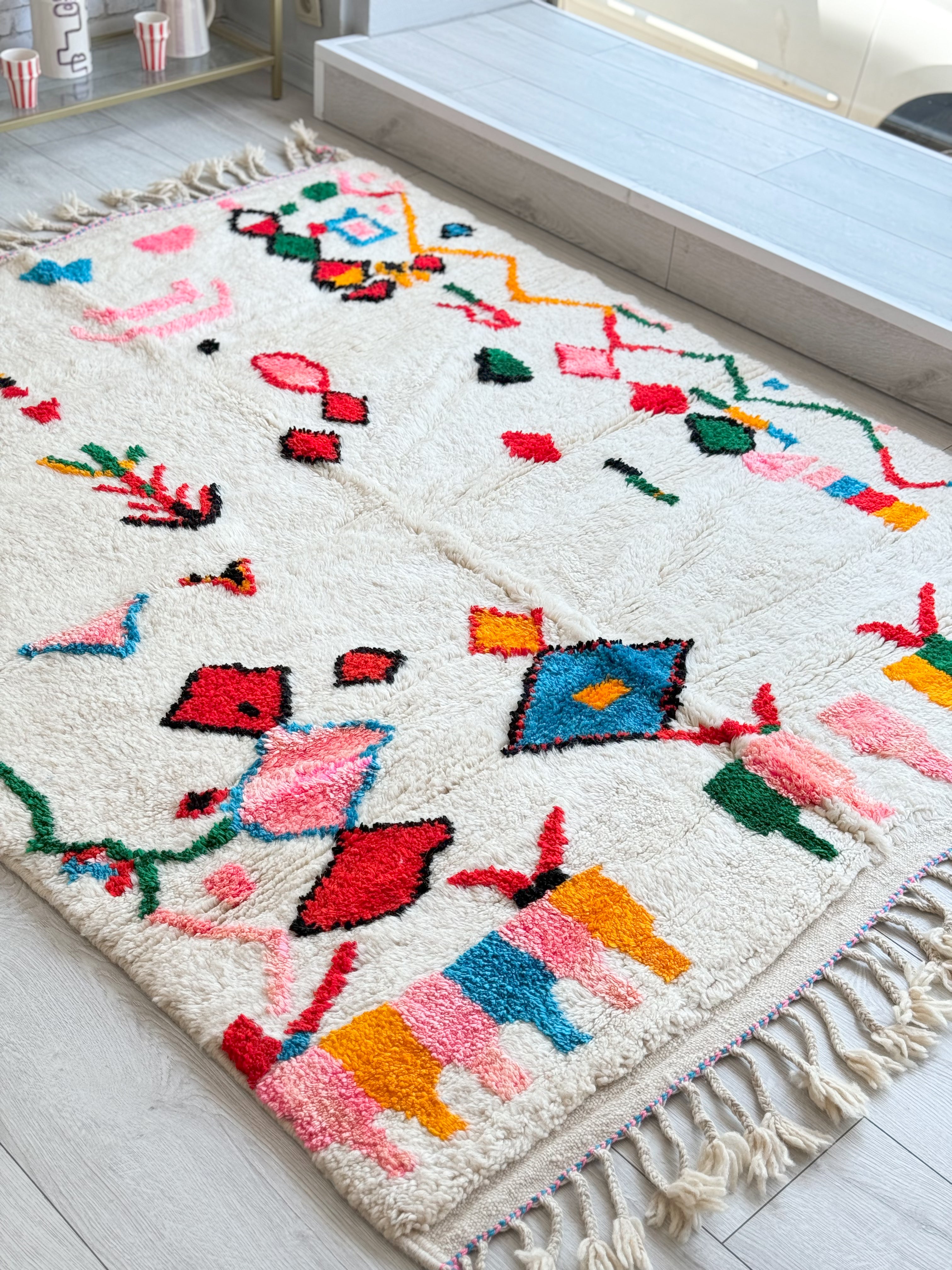 Colorful Berber rug 156 x 211 cm - n°1115