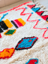 Colorful Berber rug 146 x 260 cm - n°855