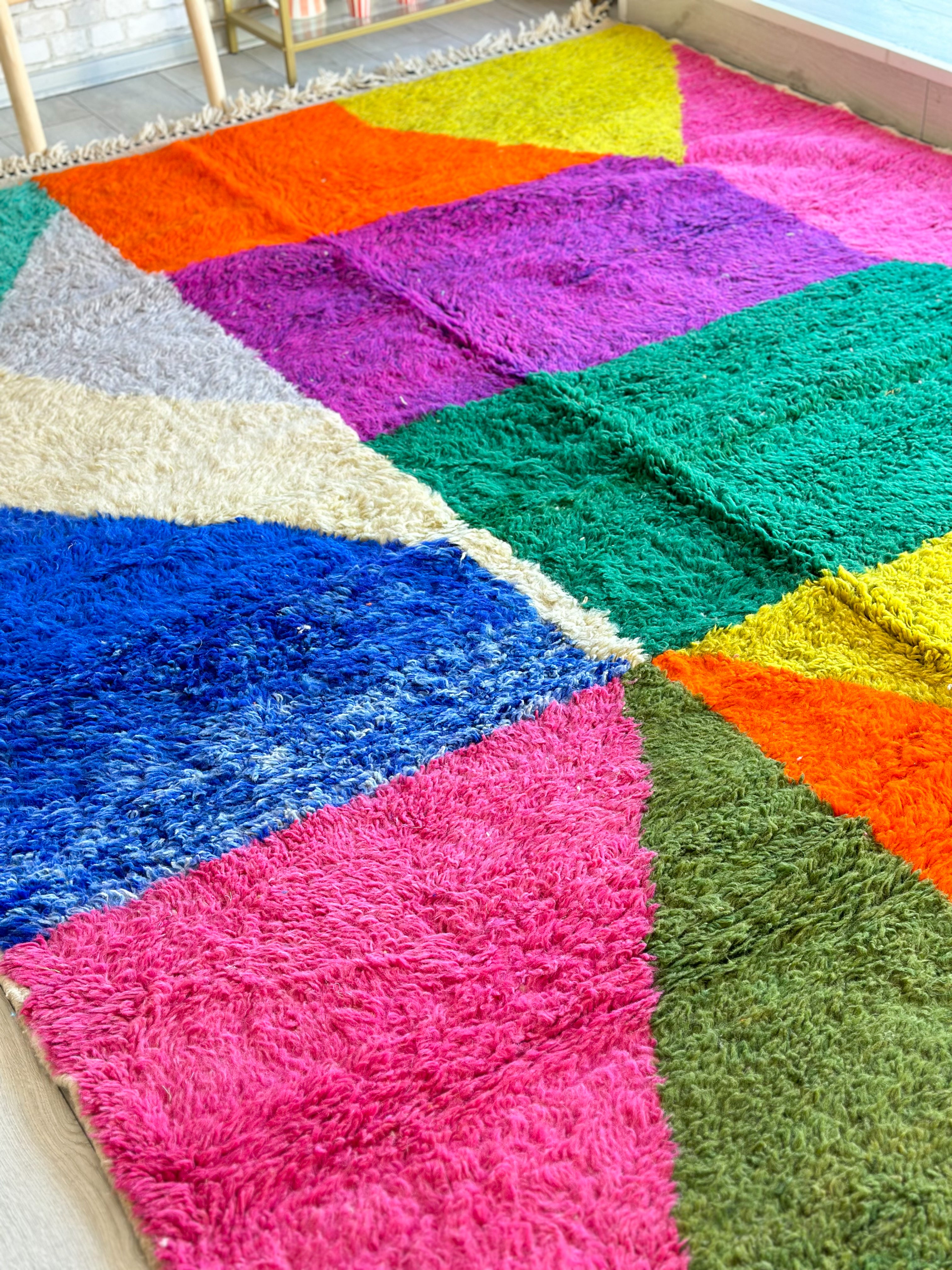 Colorful Beni Ouarain rug - 225 x 338 cm - n°791