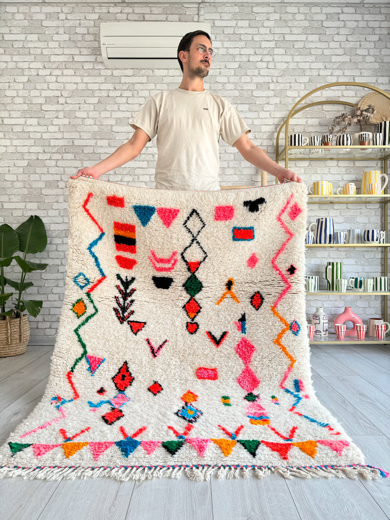 Colorful Berber rug 117 x 171 cm - n°887