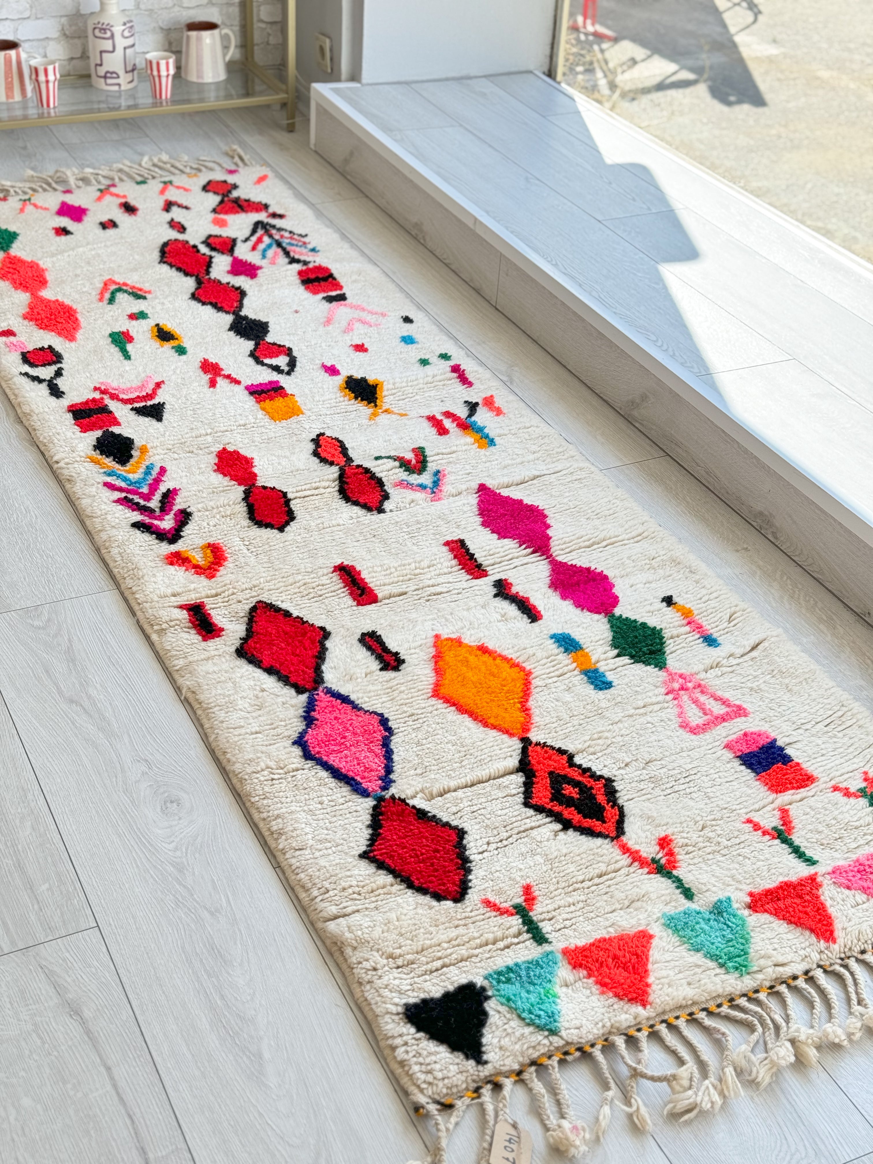 Tapis de couloir coloré 84 x 267 cm - n°1407