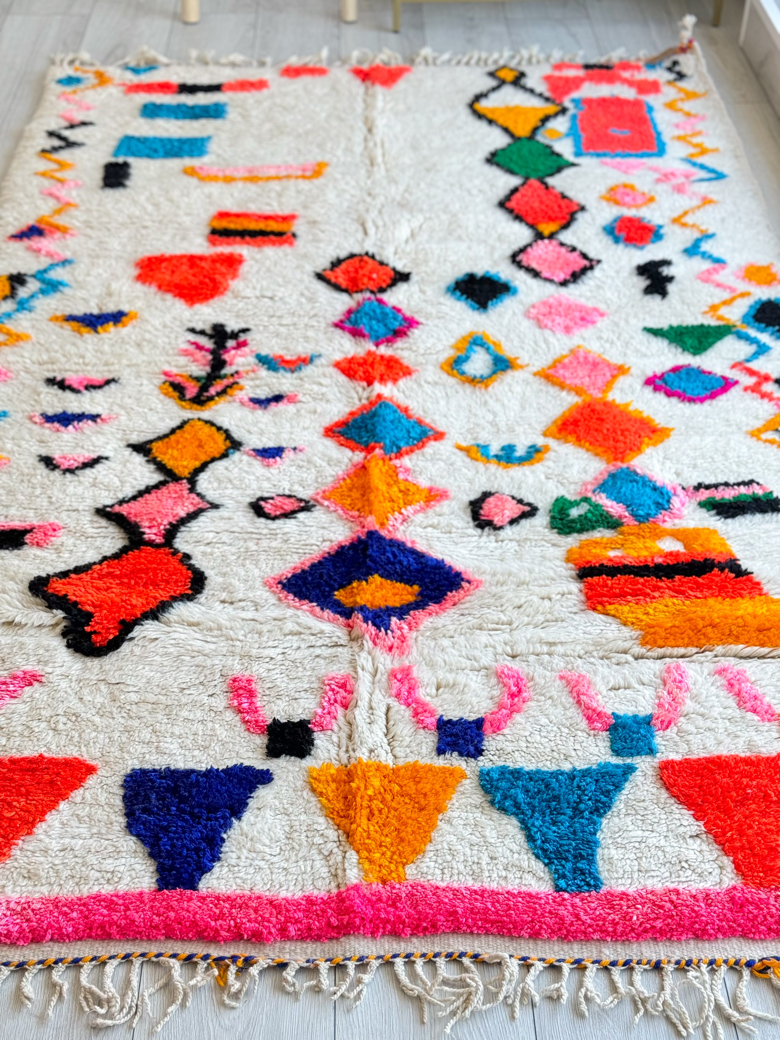 Colorful Berber rug 152 x 254 cm - n°970