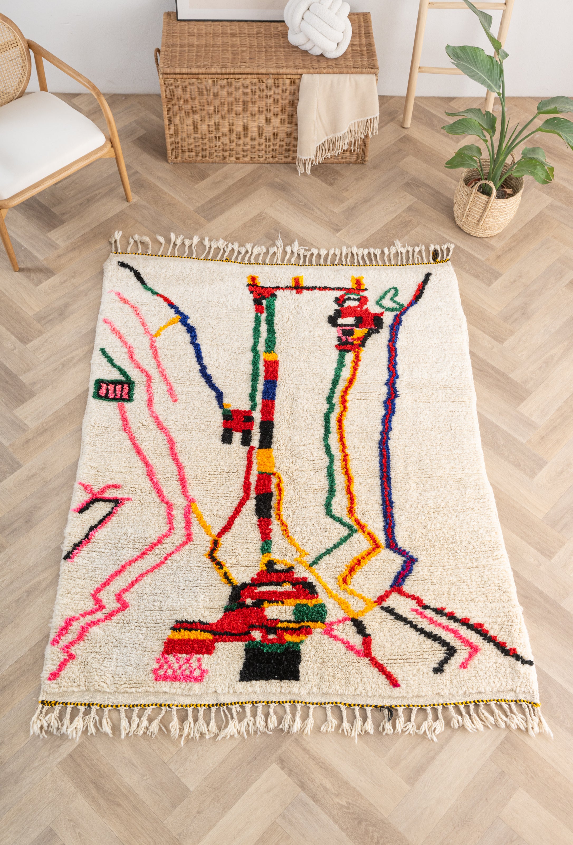 Colorful Berber rug 154 x 211 cm - n°1601