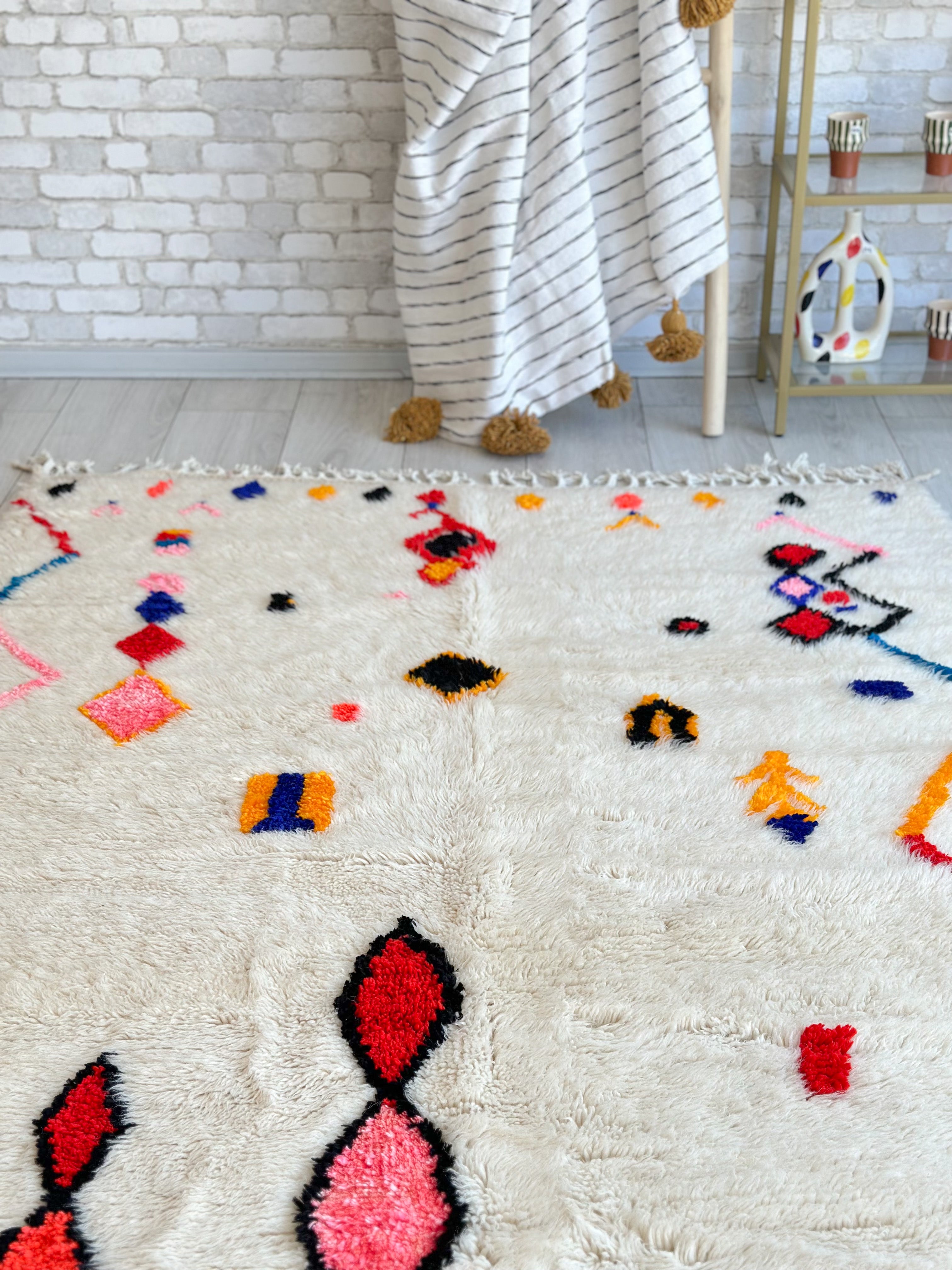 Colorful Berber carpet - n°560 