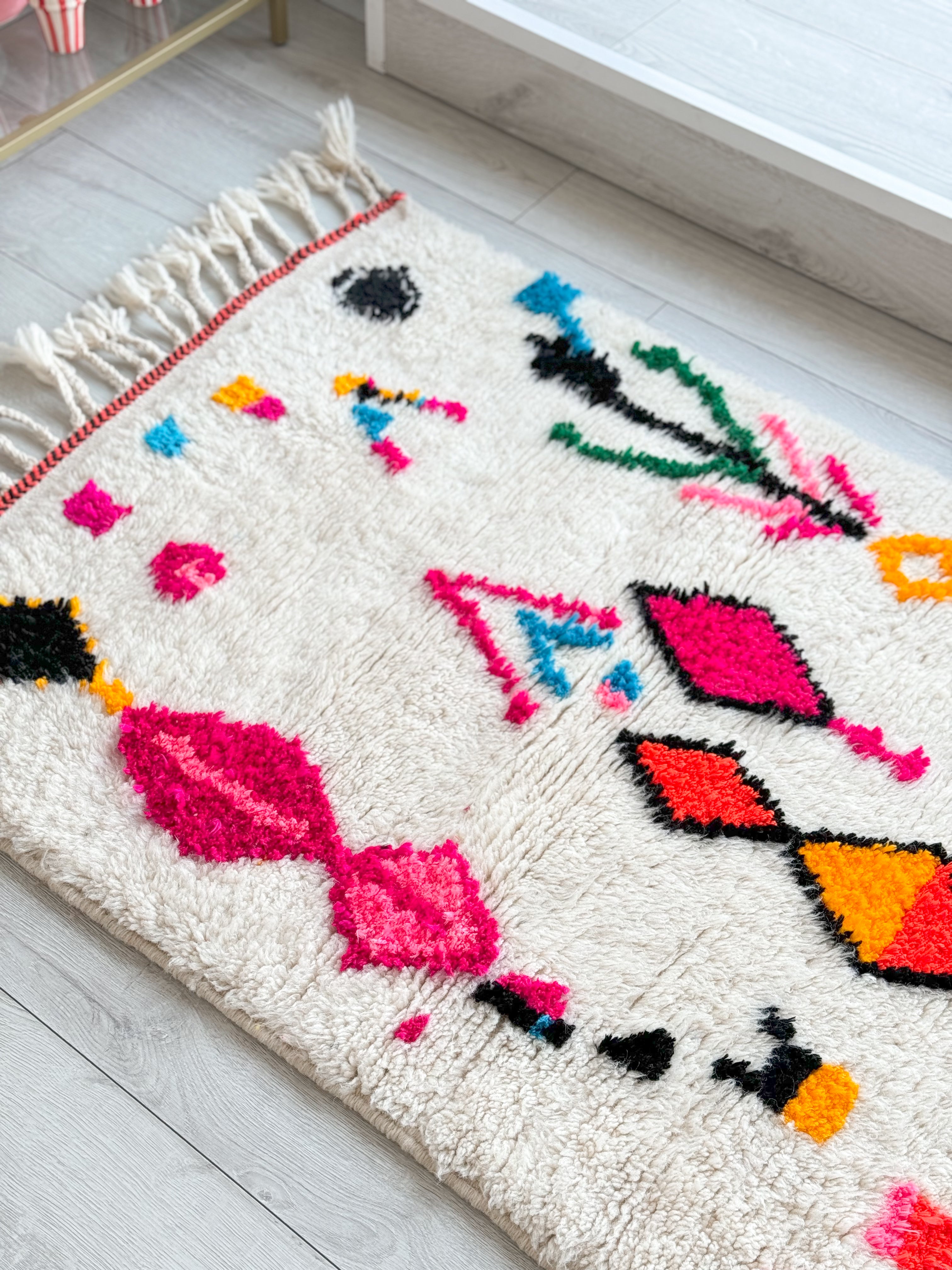 Colorful Berber hallway rug 90 x 260 cm - n°862