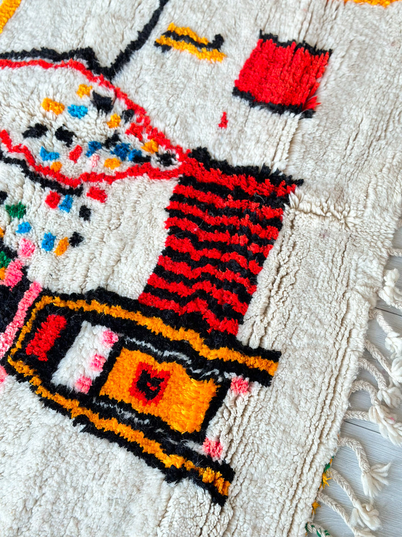 Colorful Berber rug SHAGGY 150 x 280 cm - n°761