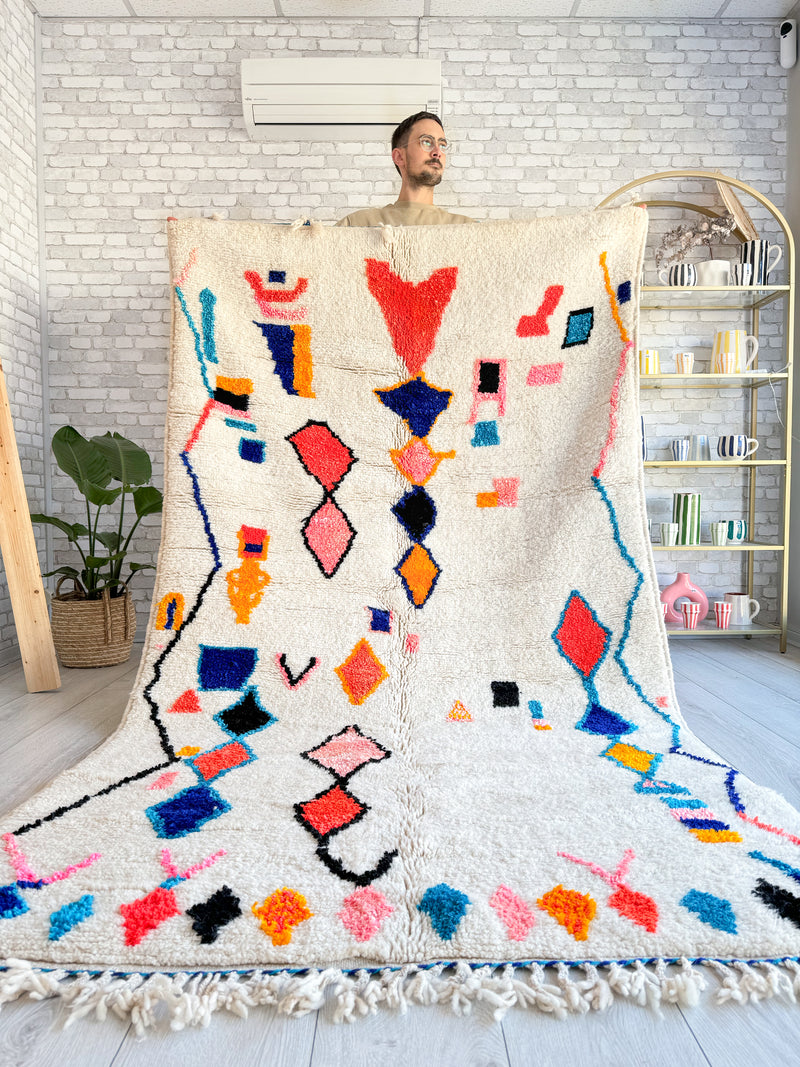 Colorful Berber rug 146 x 282 cm - n°833