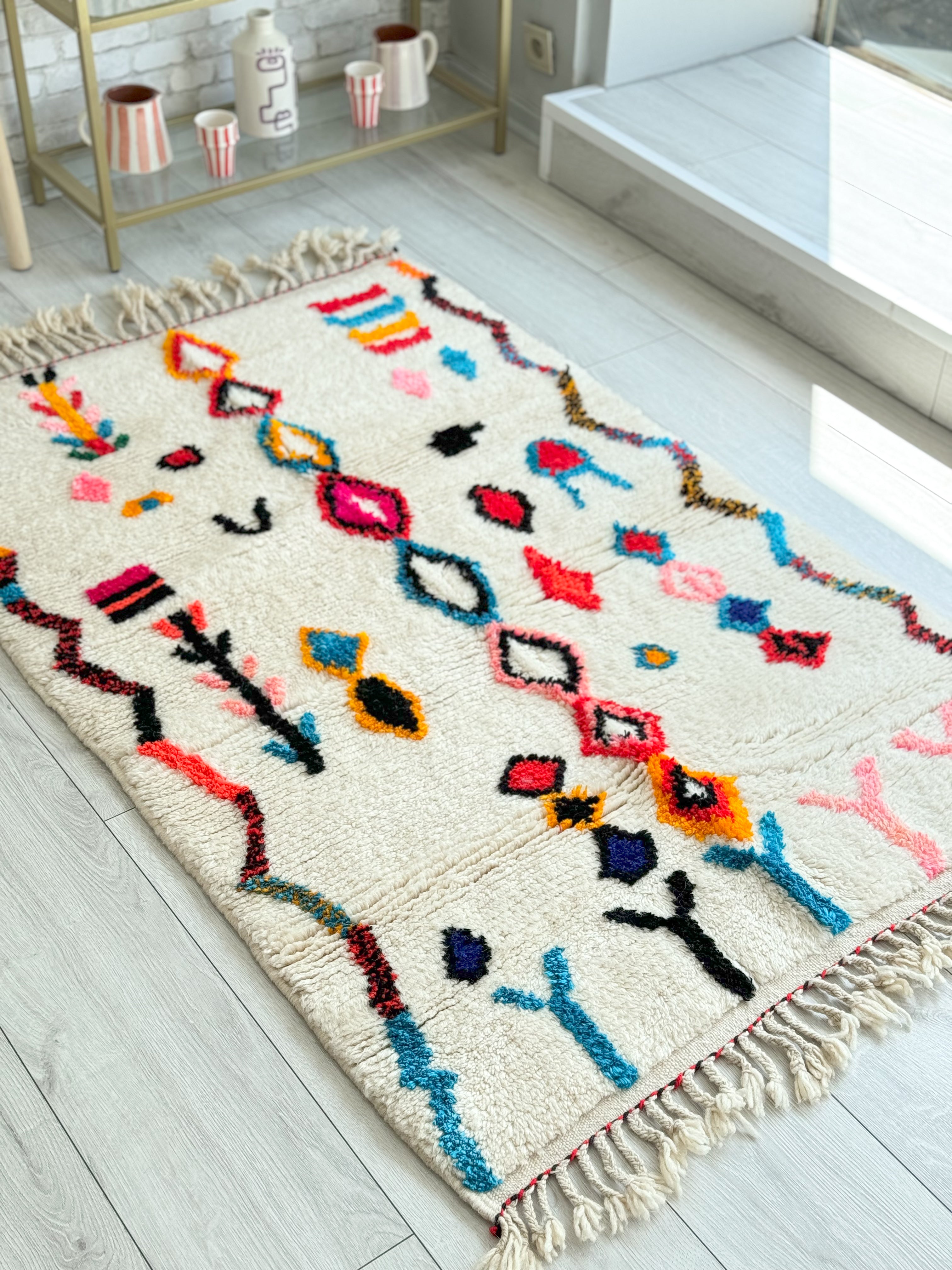 Colorful Berber rug 103 x 169 cm - n°1122