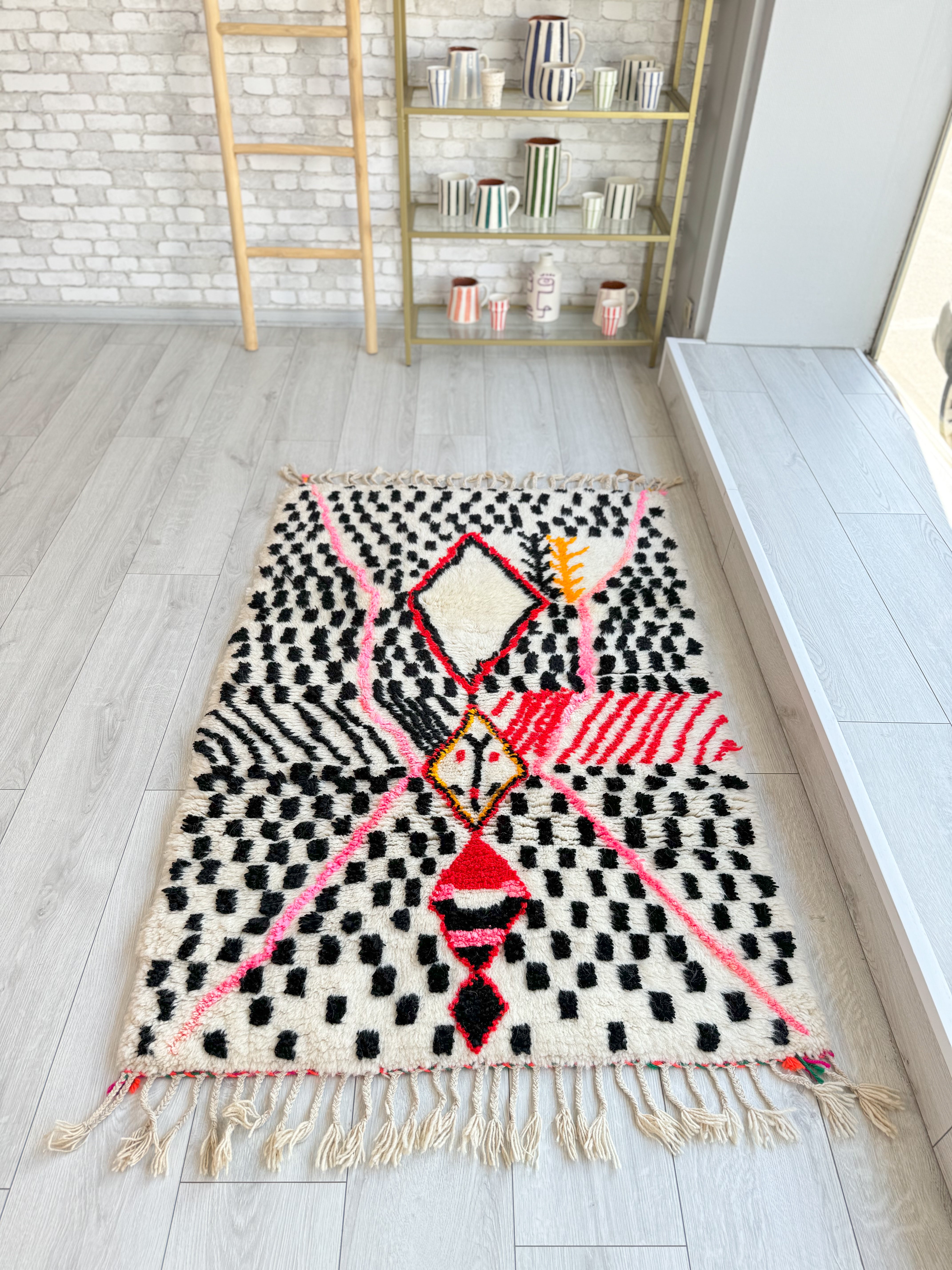 Tapis berbère coloré 101 x 165 cm - n°1059