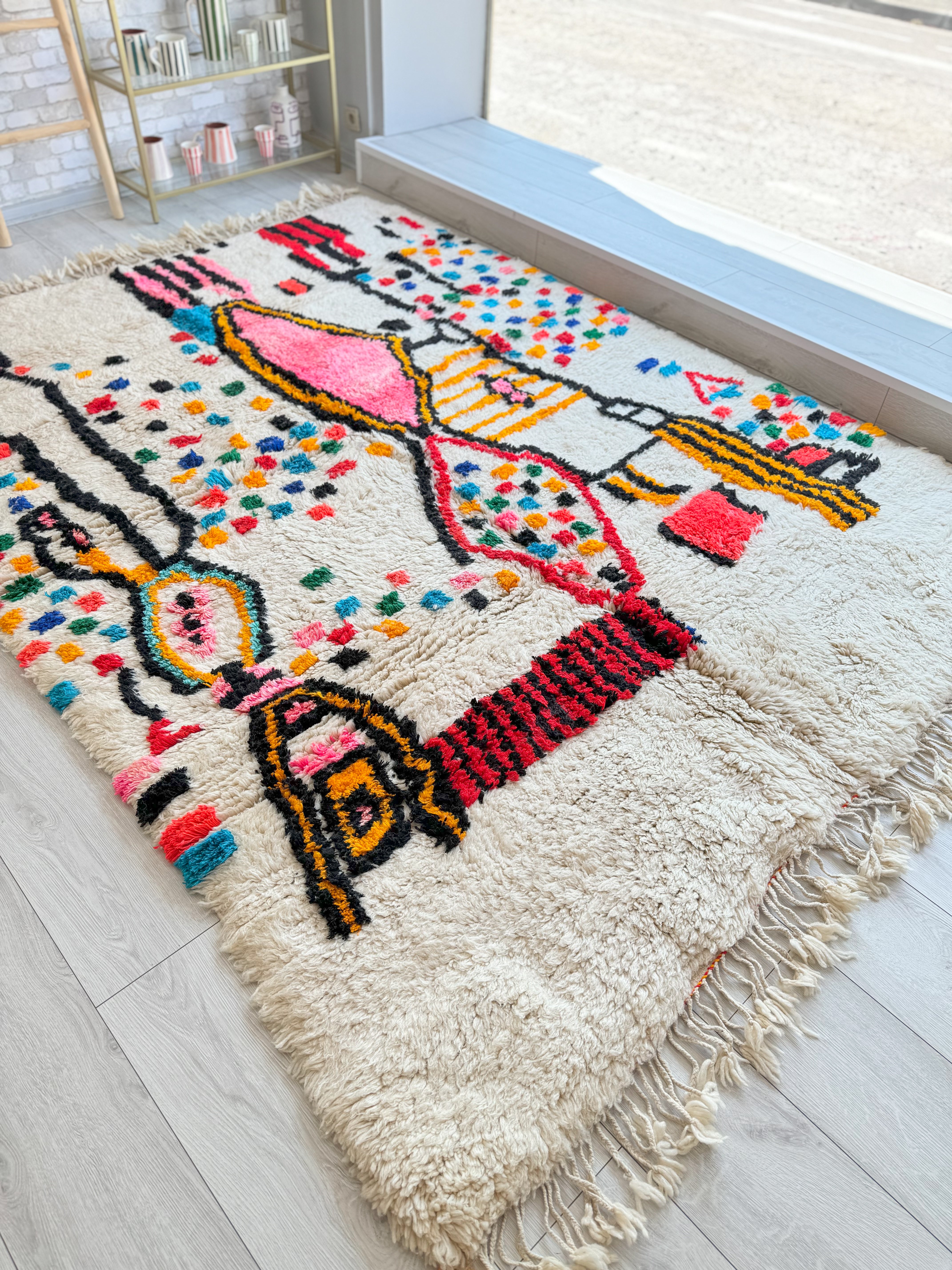 Tapis berbère coloré 200 x 285 cm - n°1198