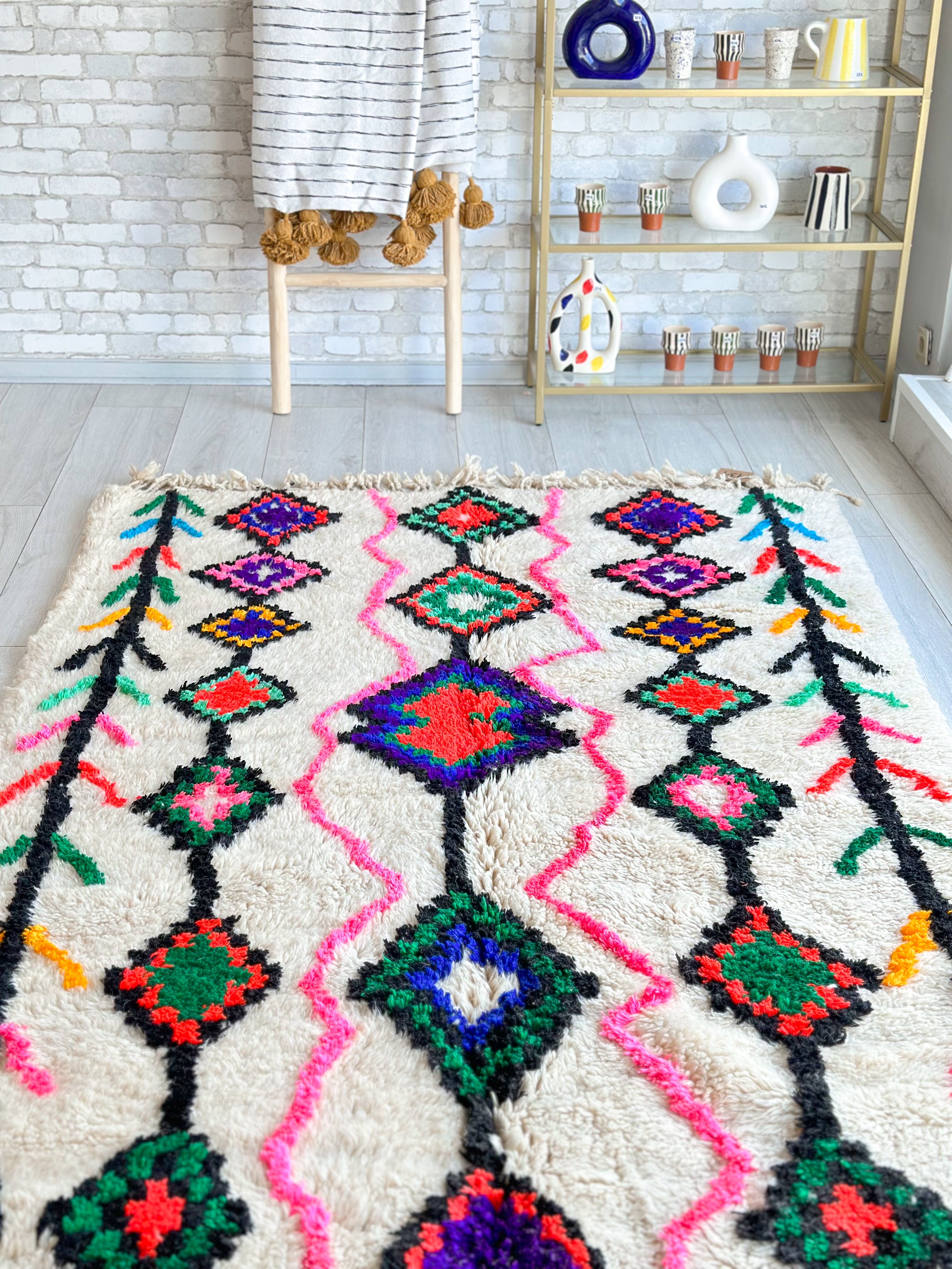 Colorful Berber rug 150 x 270 cm - n°731